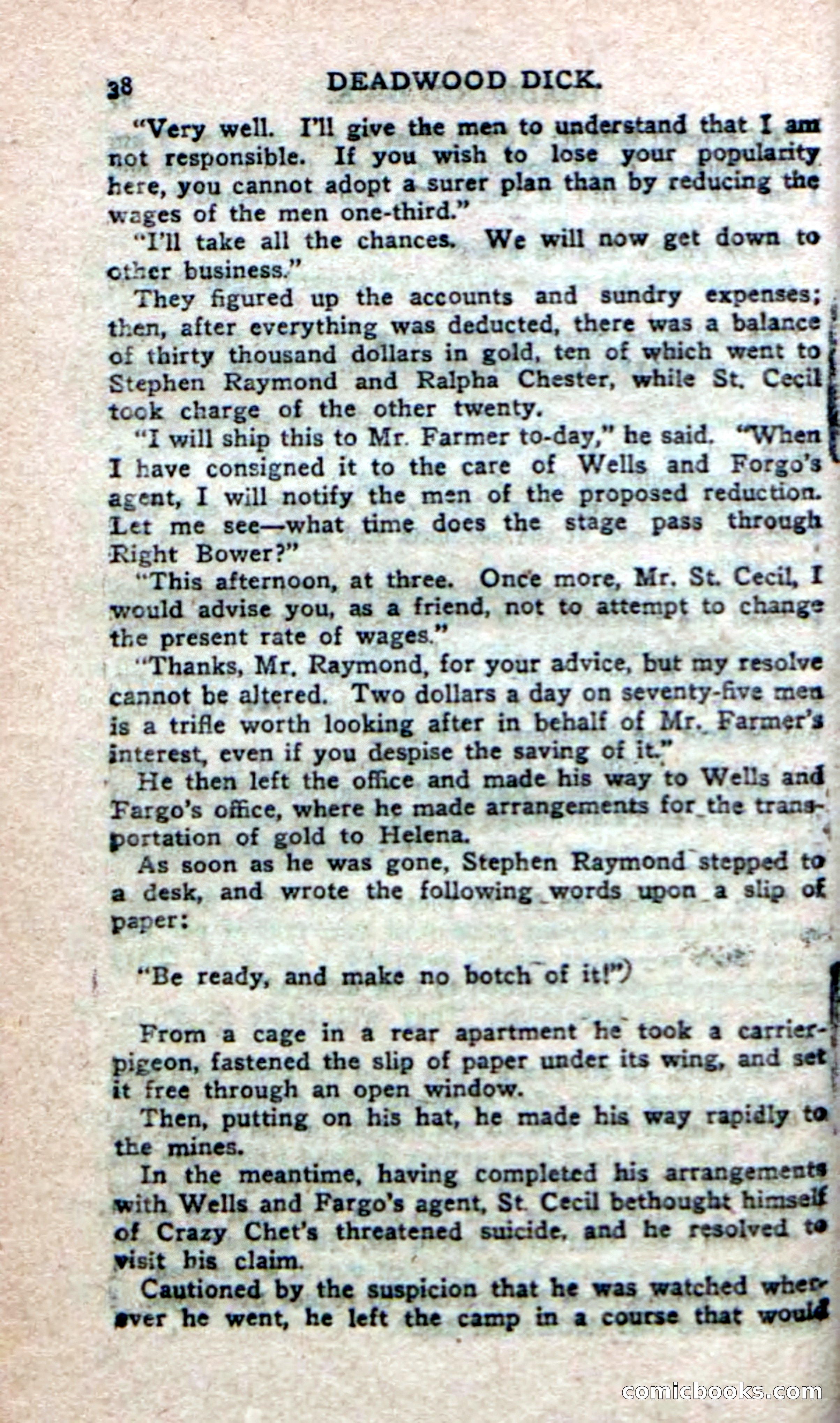Deadwood Dick's Big Deal; or, The Gold Brick of Oregon — page 36 of 100