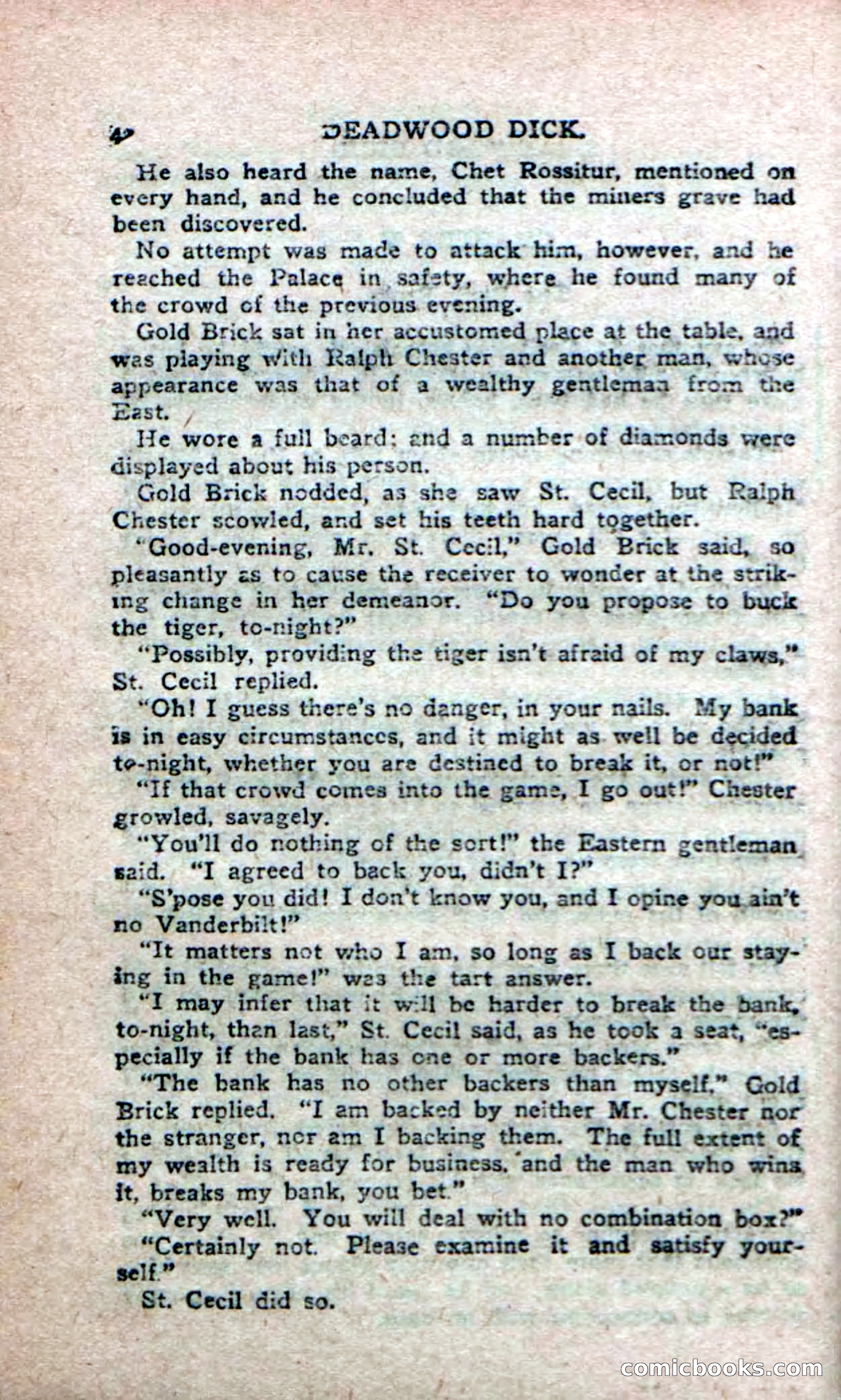 Deadwood Dick's Big Deal; or, The Gold Brick of Oregon — page 40 of 100
