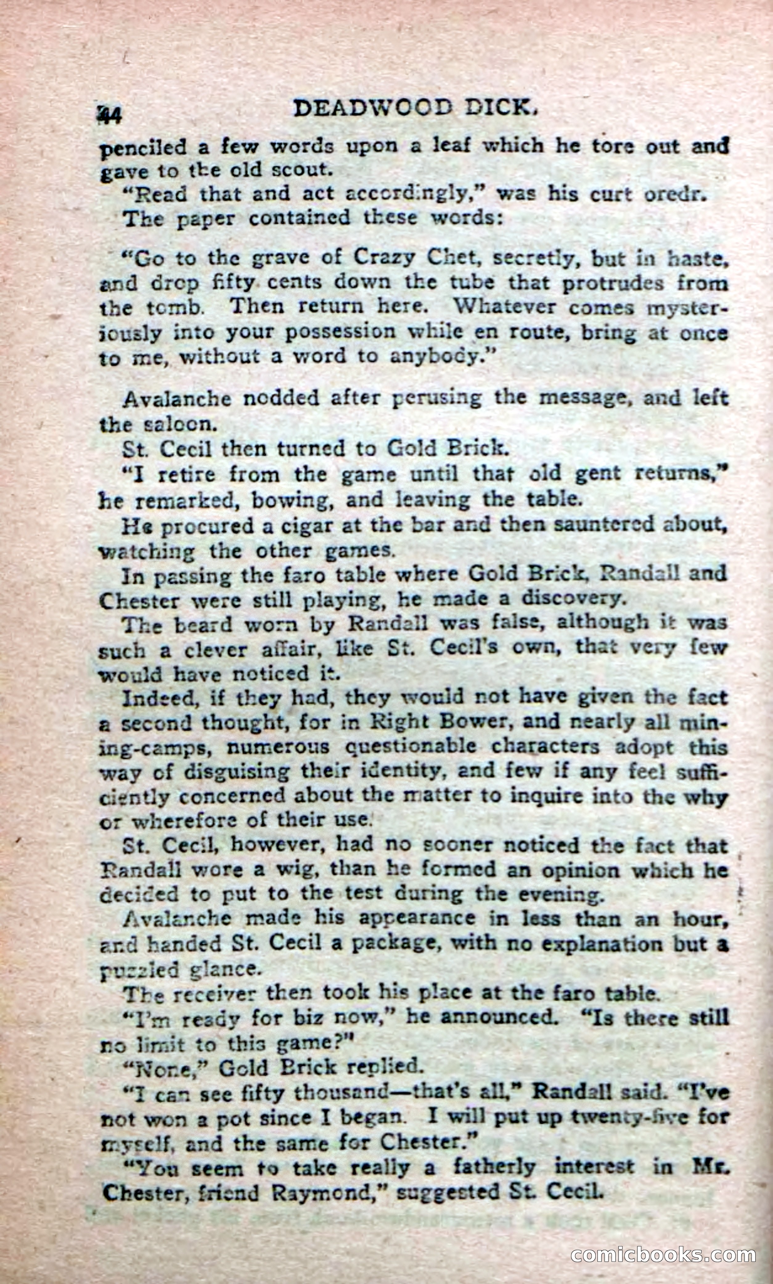 Deadwood Dick's Big Deal; or, The Gold Brick of Oregon — page 42 of 100