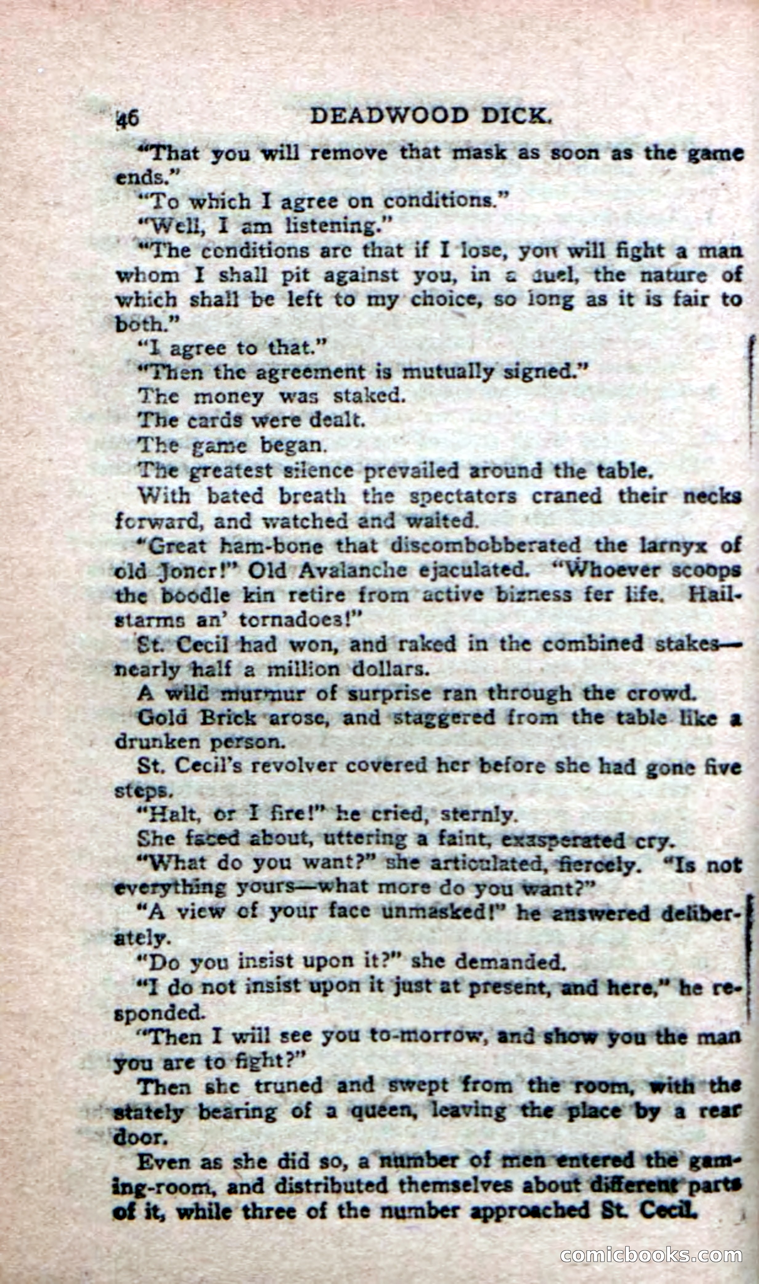 Deadwood Dick's Big Deal; or, The Gold Brick of Oregon — page 44 of 100
