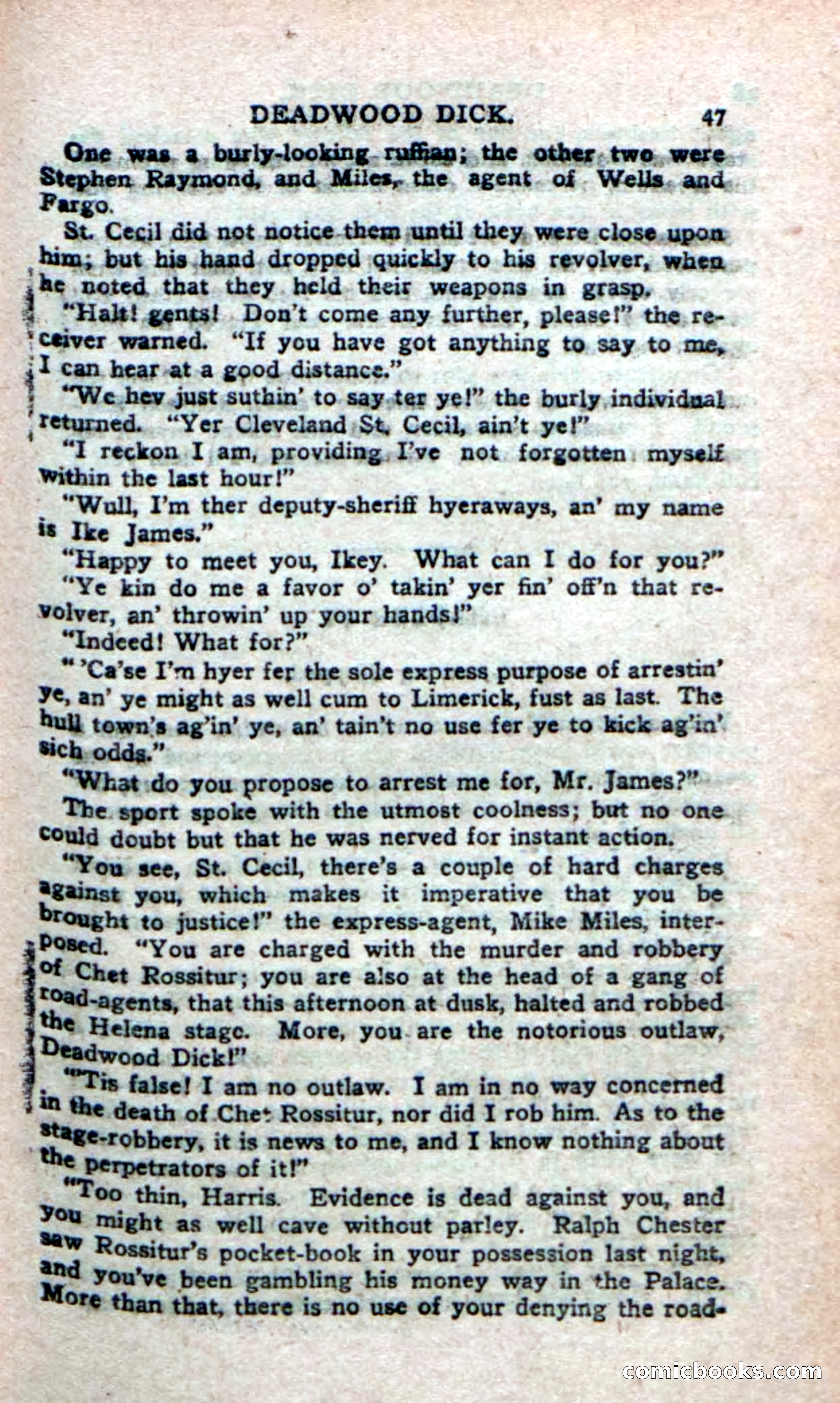 Deadwood Dick's Big Deal; or, The Gold Brick of Oregon — page 45 of 100