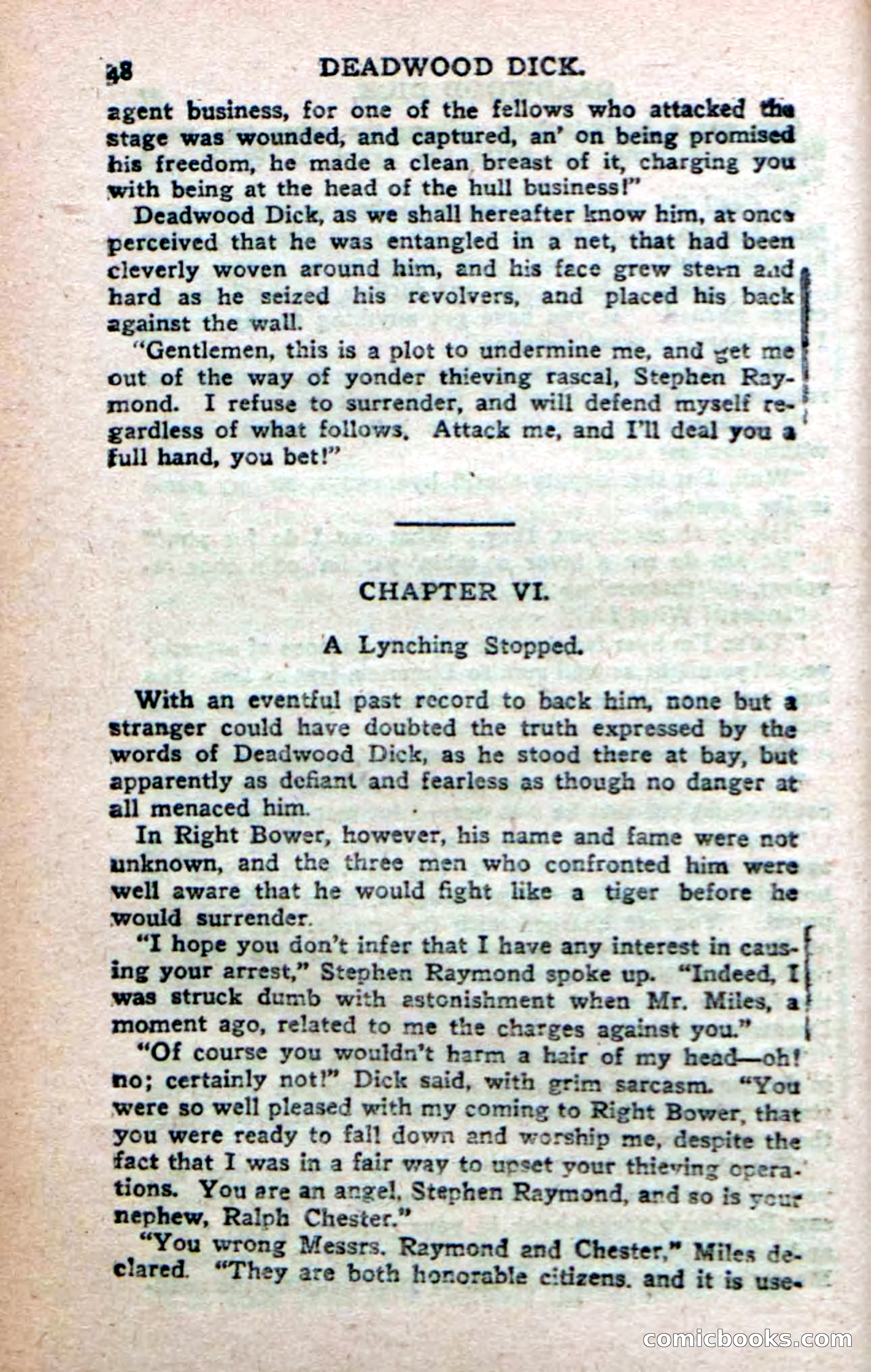 Deadwood Dick's Big Deal; or, The Gold Brick of Oregon — page 46 of 100