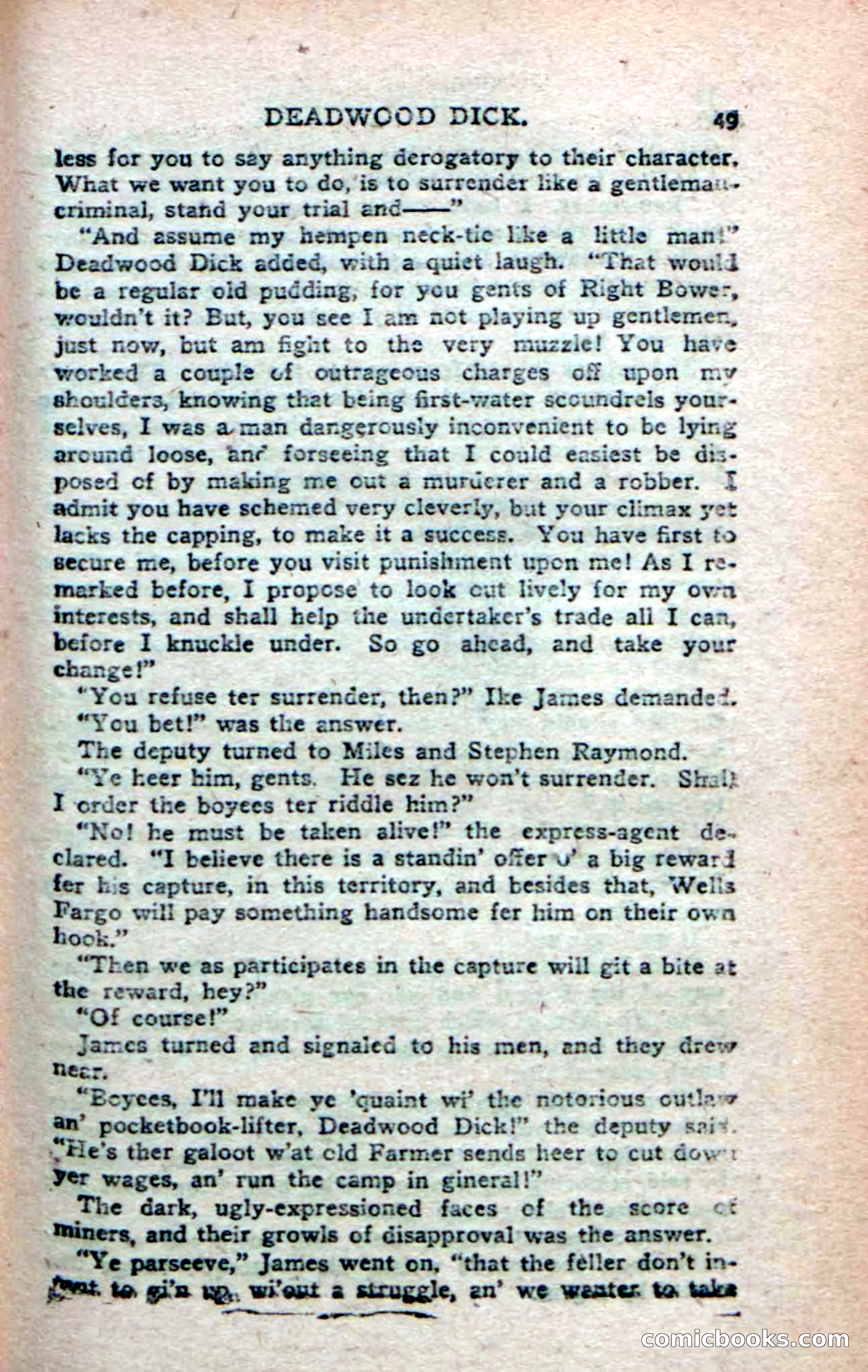 Deadwood Dick's Big Deal; or, The Gold Brick of Oregon — page 47 of 100