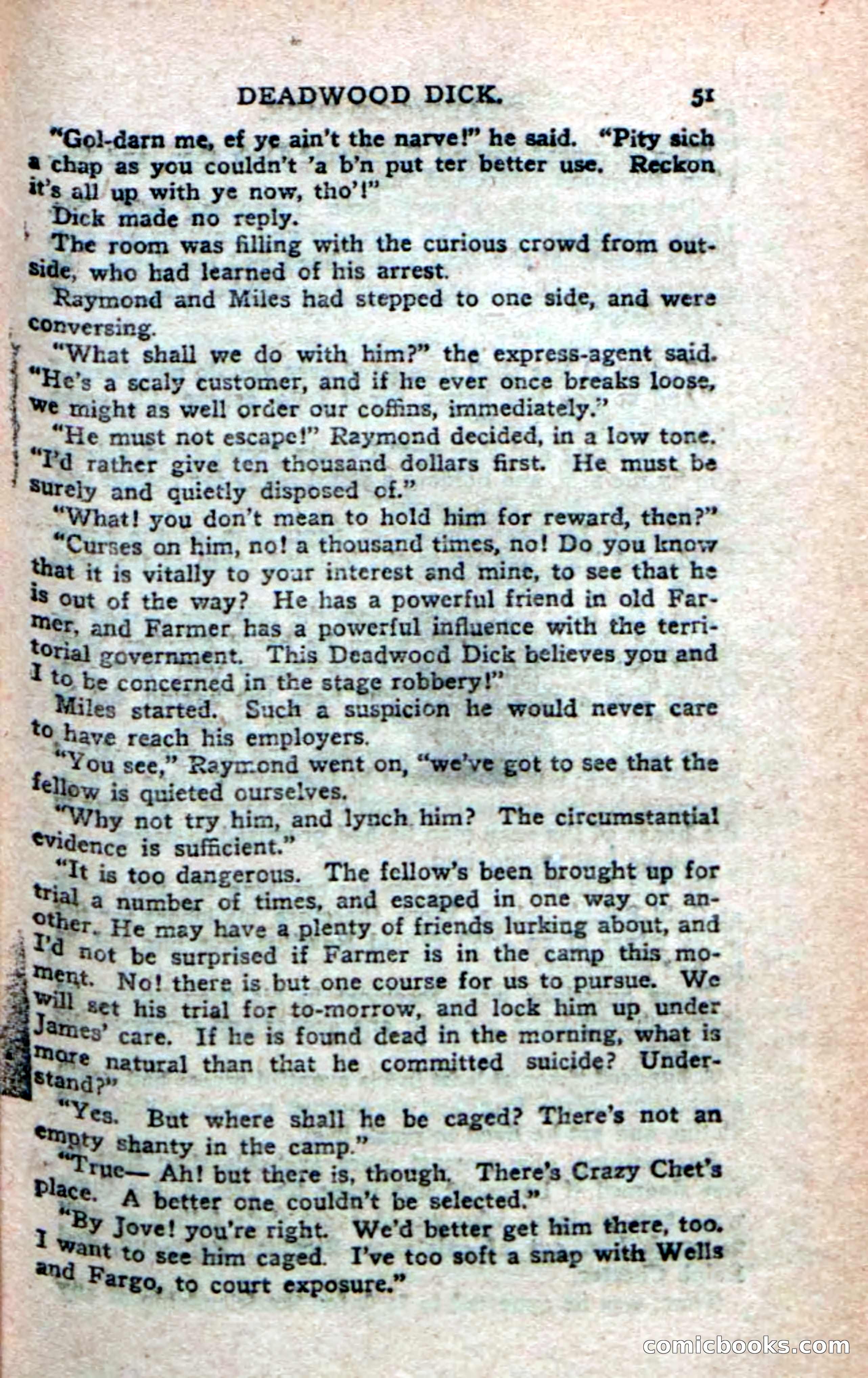 Deadwood Dick's Big Deal; or, The Gold Brick of Oregon — page 49 of 100