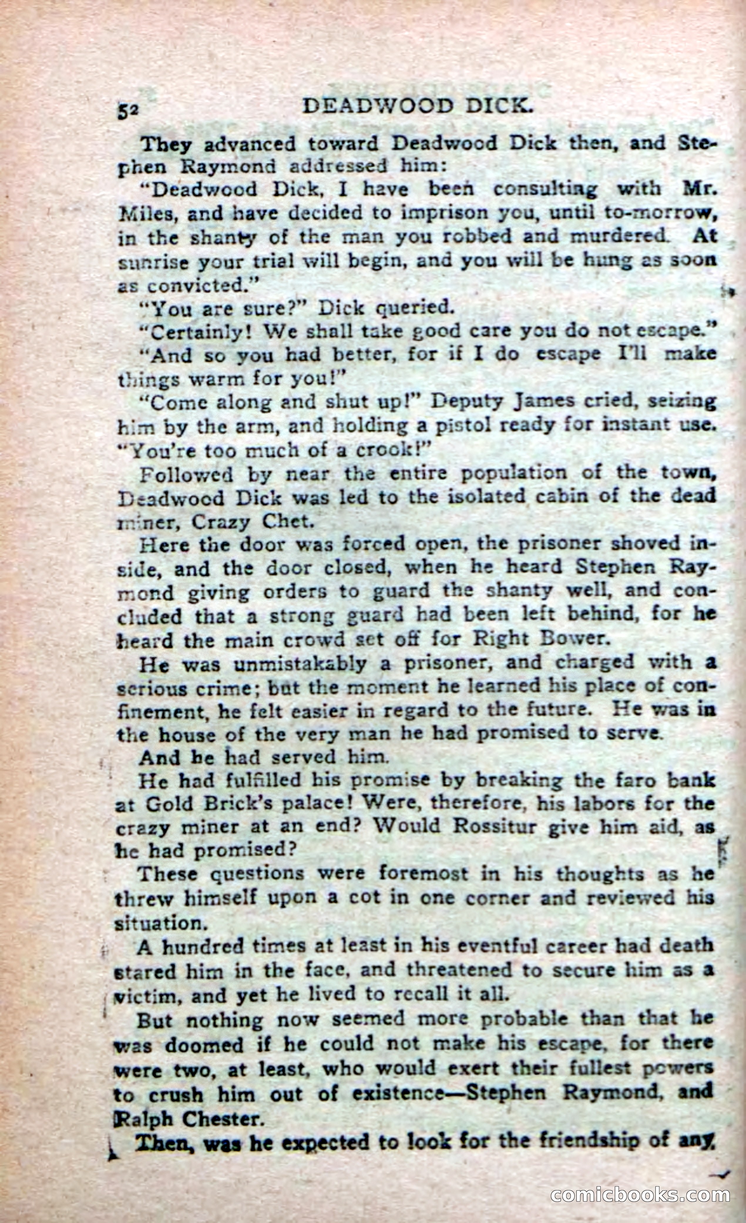 Deadwood Dick's Big Deal; or, The Gold Brick of Oregon — page 50 of 100