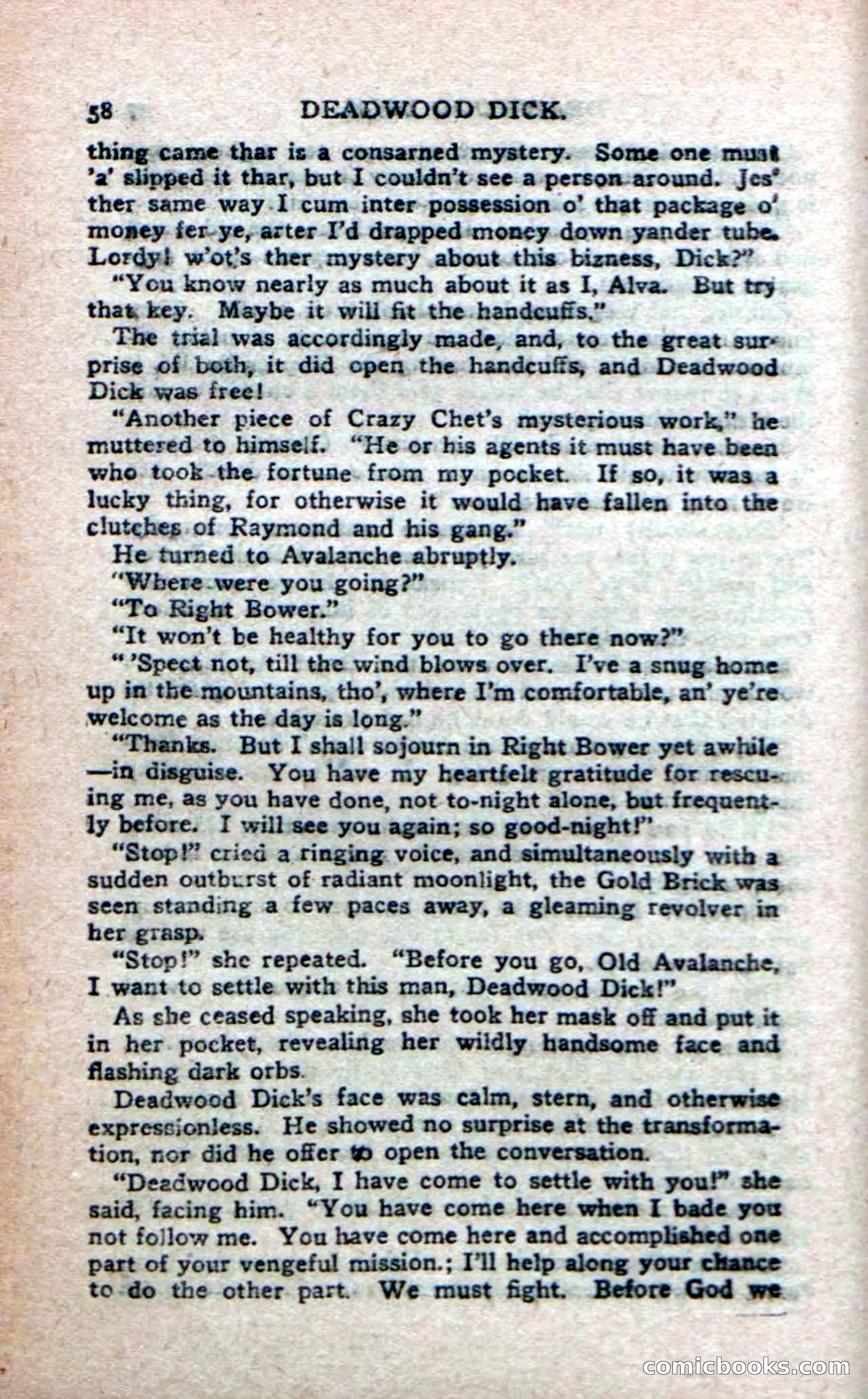Deadwood Dick's Big Deal; or, The Gold Brick of Oregon — page 56 of 100