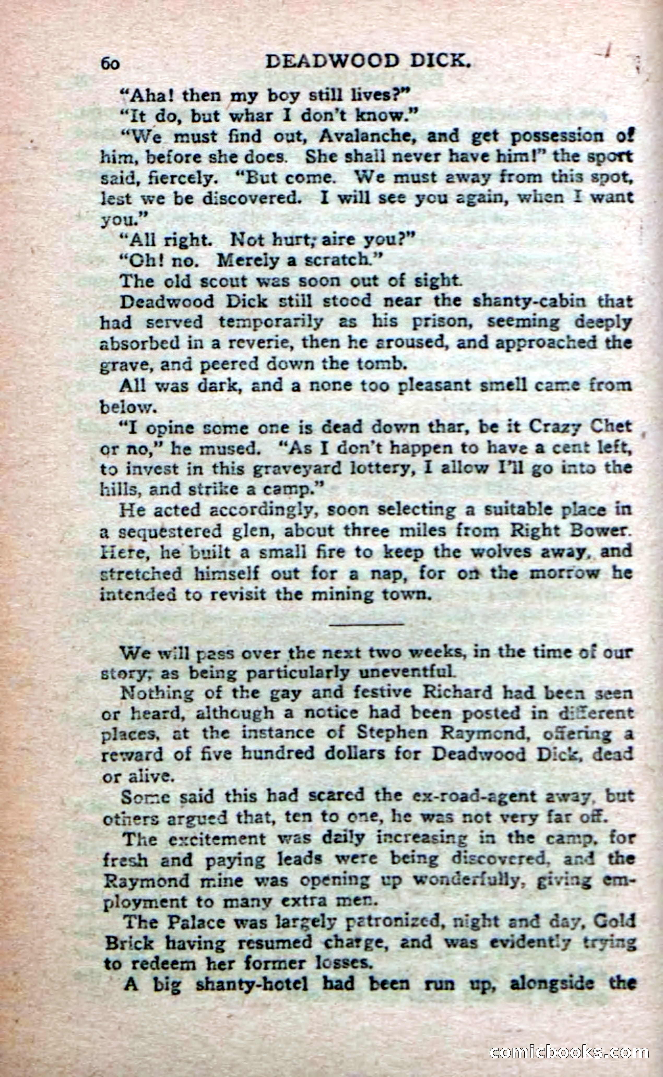 Deadwood Dick's Big Deal; or, The Gold Brick of Oregon — page 58 of 100