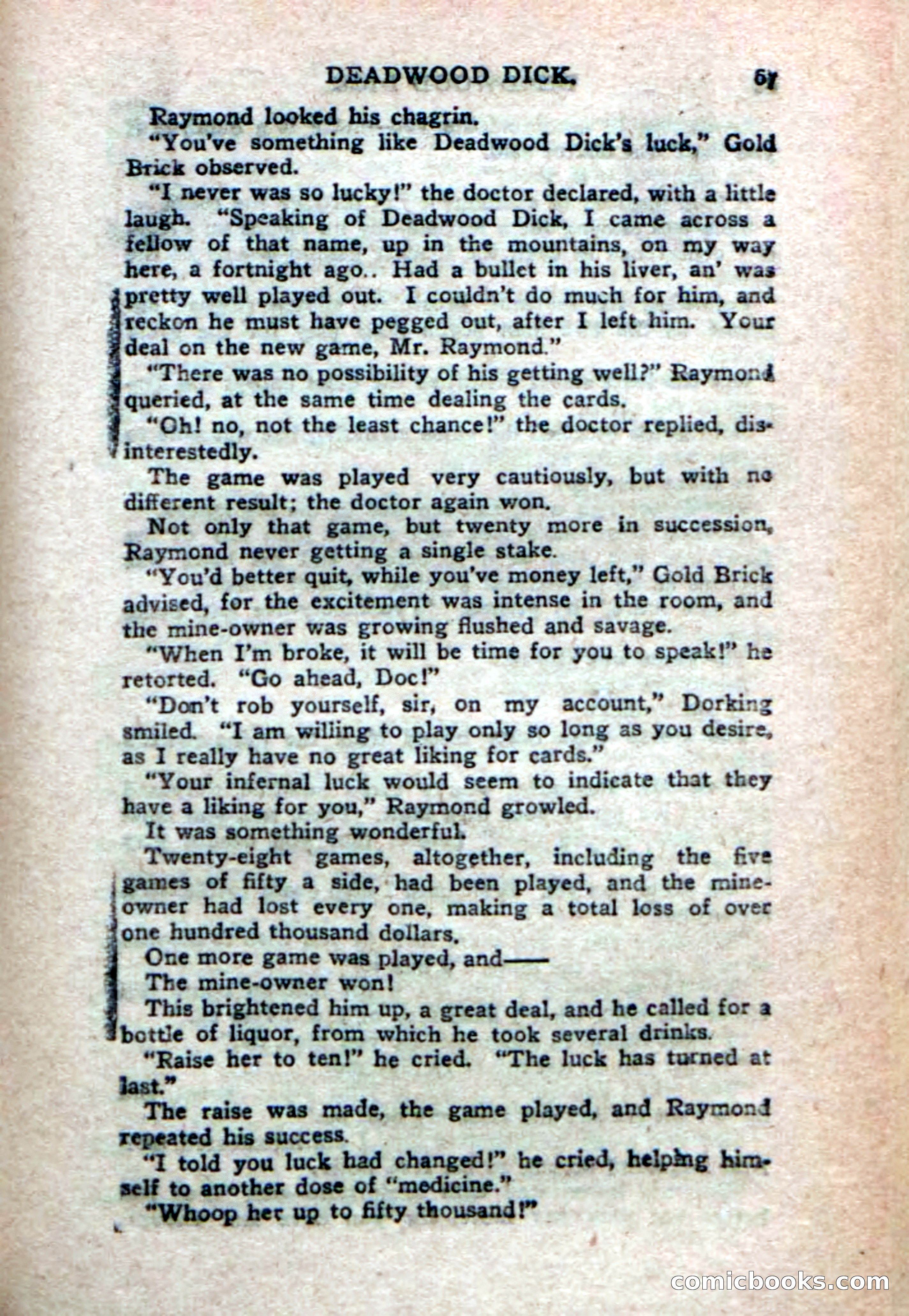 Deadwood Dick's Big Deal; or, The Gold Brick of Oregon — page 65 of 100