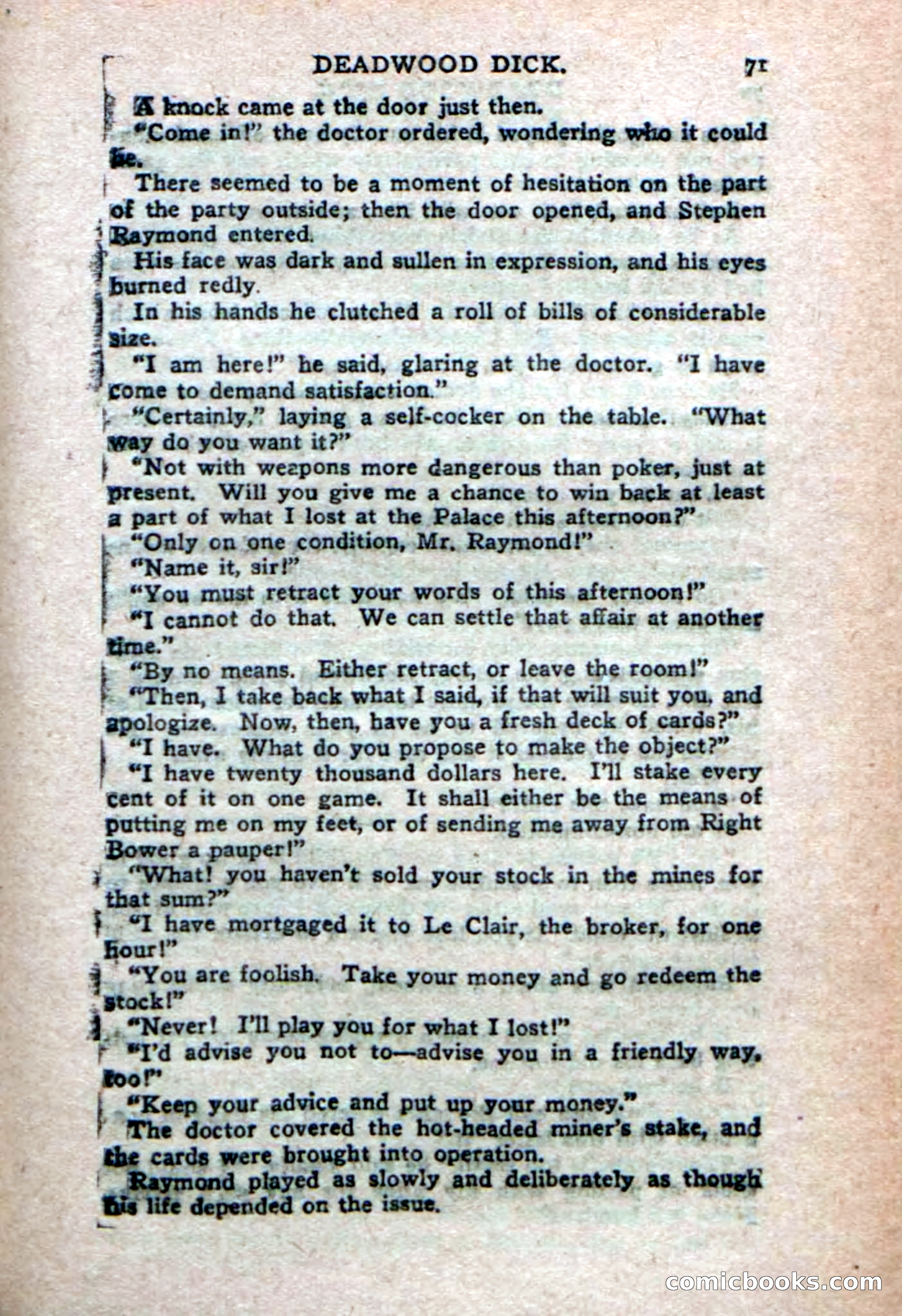 Deadwood Dick's Big Deal; or, The Gold Brick of Oregon — page 69 of 100
