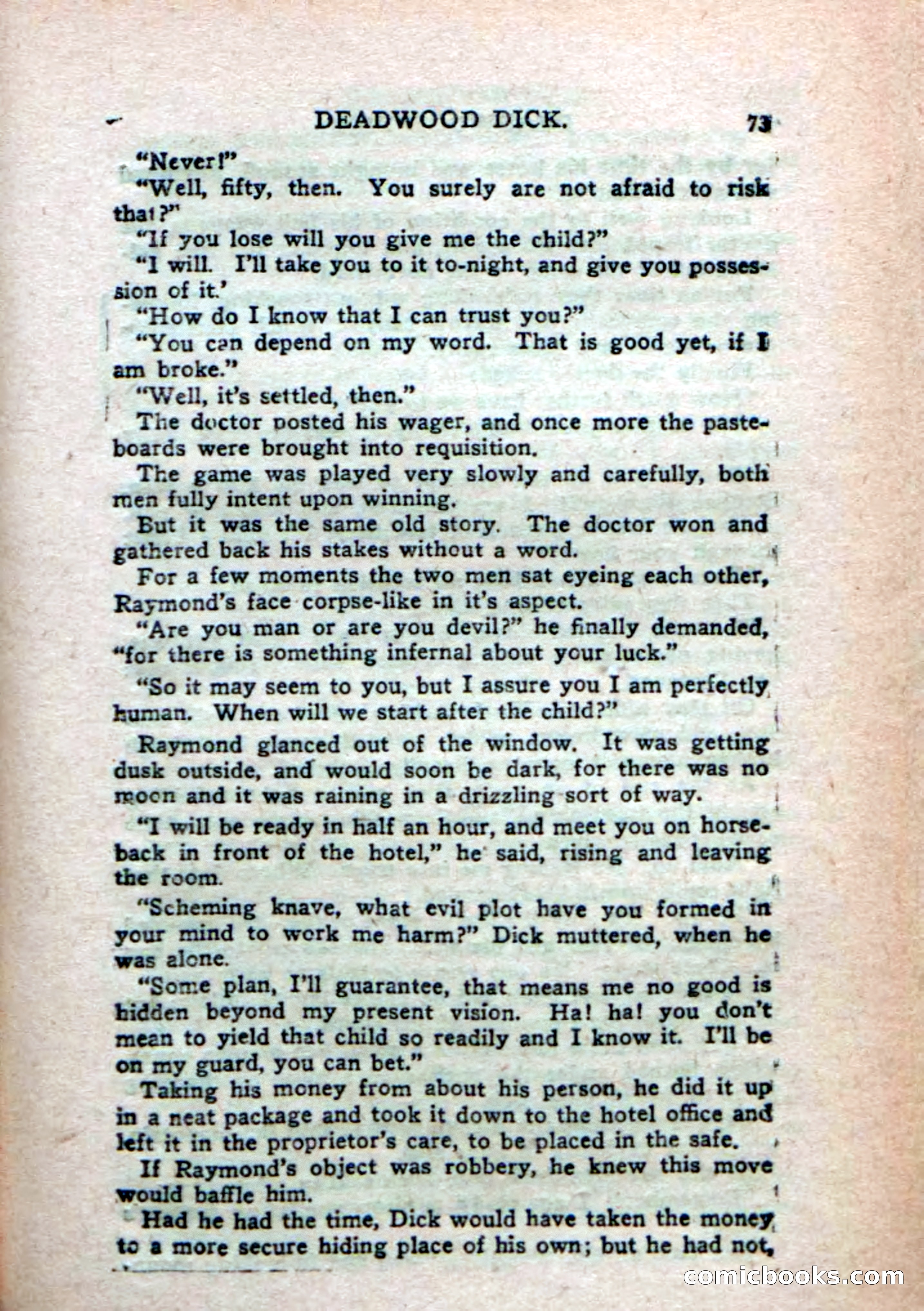 Deadwood Dick's Big Deal; or, The Gold Brick of Oregon — page 71 of 100