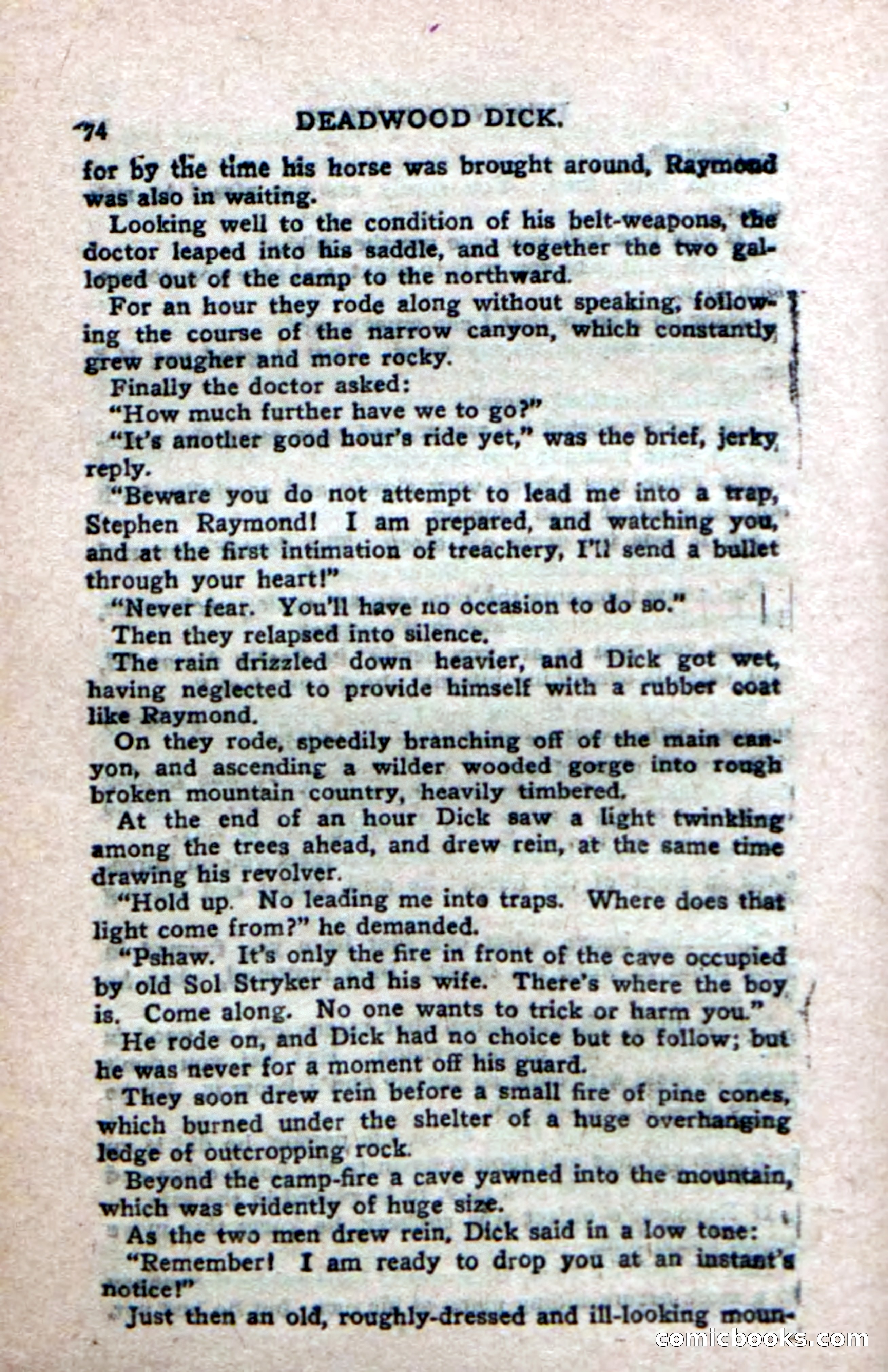 Deadwood Dick's Big Deal; or, The Gold Brick of Oregon — page 72 of 100