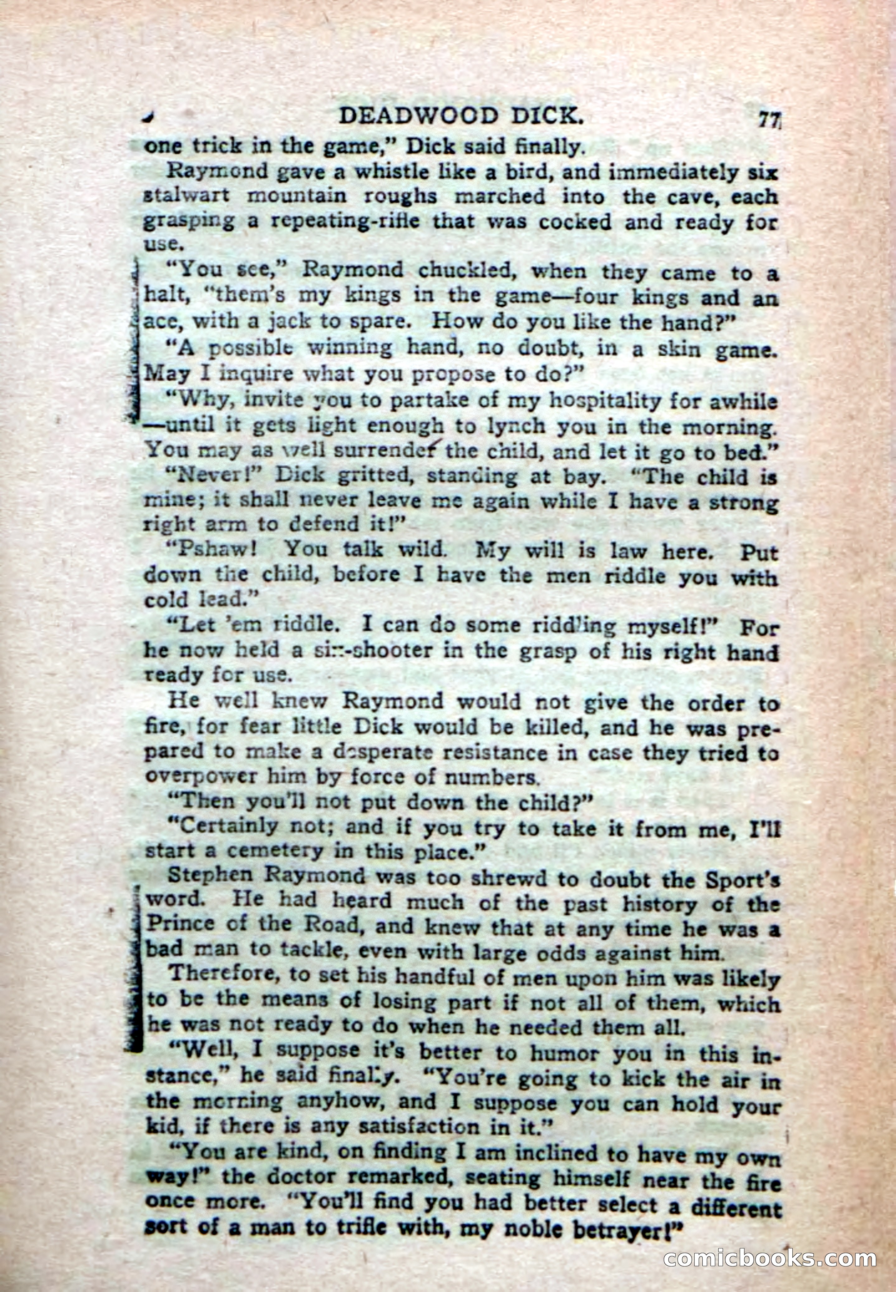 Deadwood Dick's Big Deal; or, The Gold Brick of Oregon — page 75 of 100