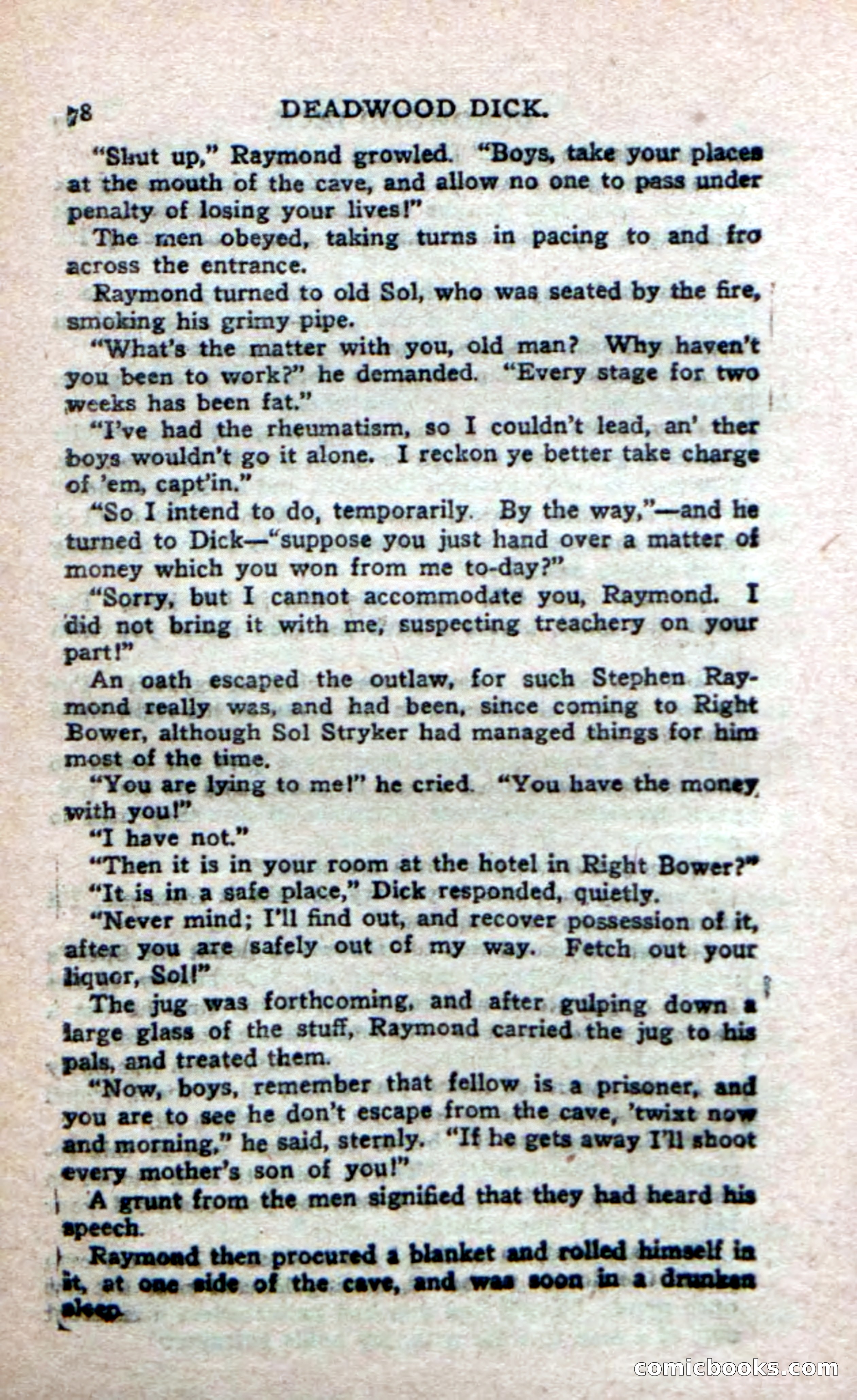 Deadwood Dick's Big Deal; or, The Gold Brick of Oregon — page 76 of 100