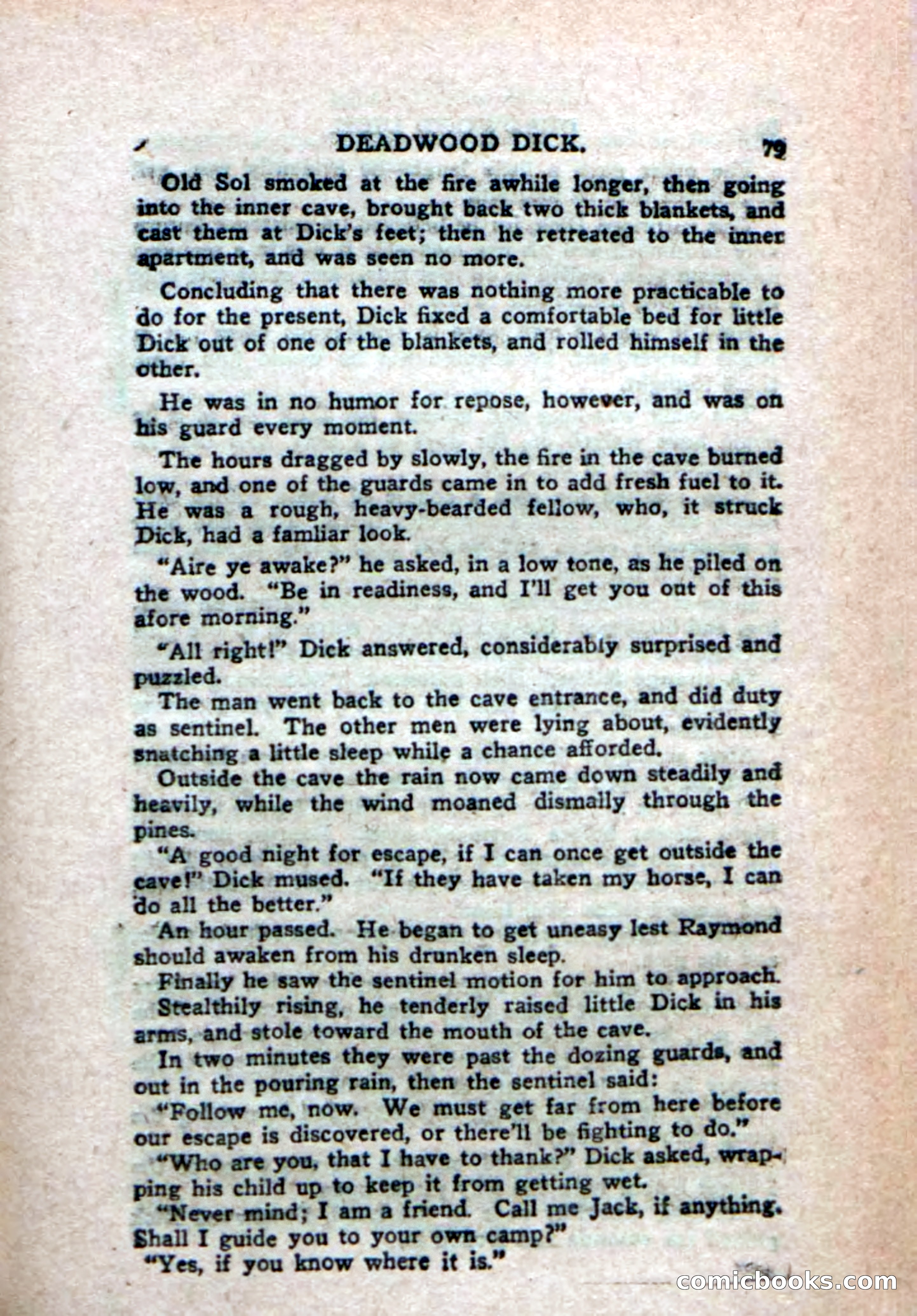 Deadwood Dick's Big Deal; or, The Gold Brick of Oregon — page 77 of 100