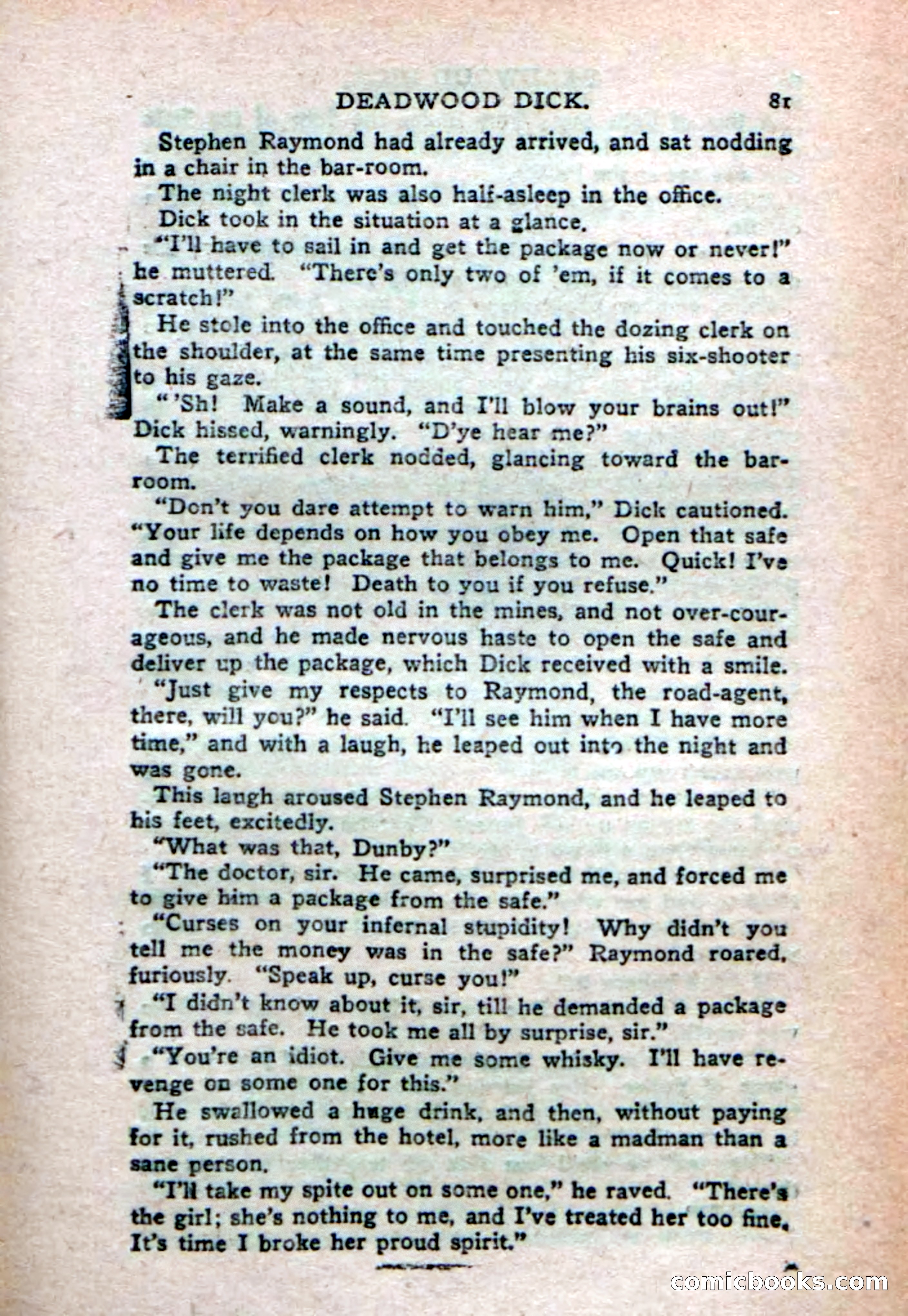 Deadwood Dick's Big Deal; or, The Gold Brick of Oregon — page 79 of 100