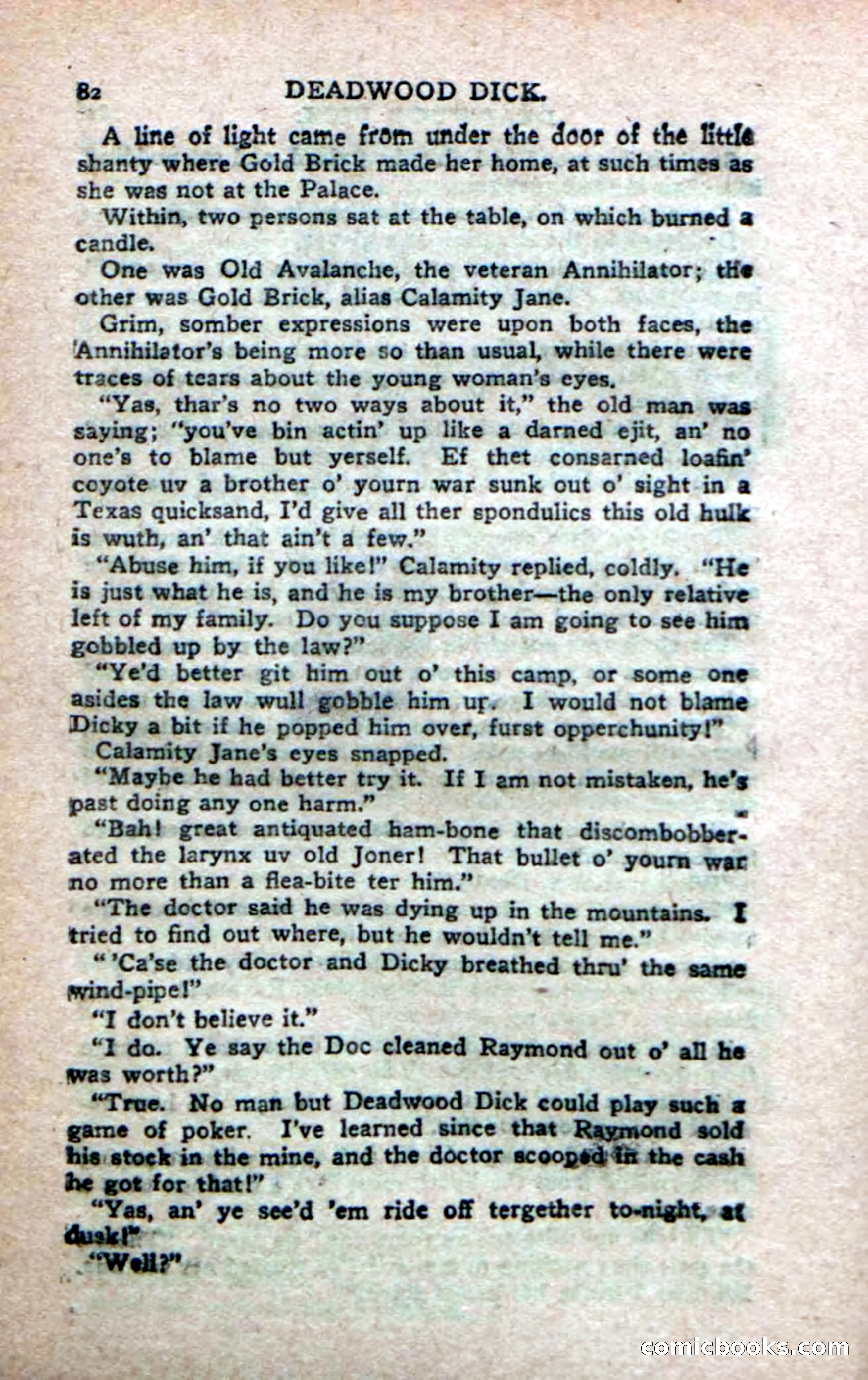Deadwood Dick's Big Deal; or, The Gold Brick of Oregon — page 80 of 100