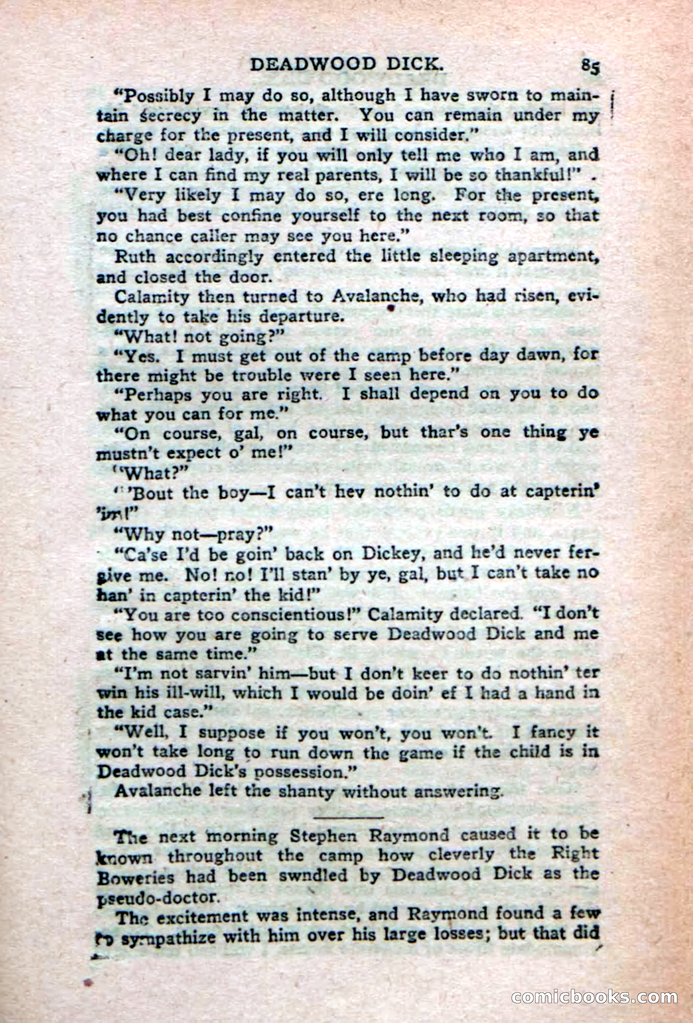 Deadwood Dick's Big Deal; or, The Gold Brick of Oregon — page 83 of 100