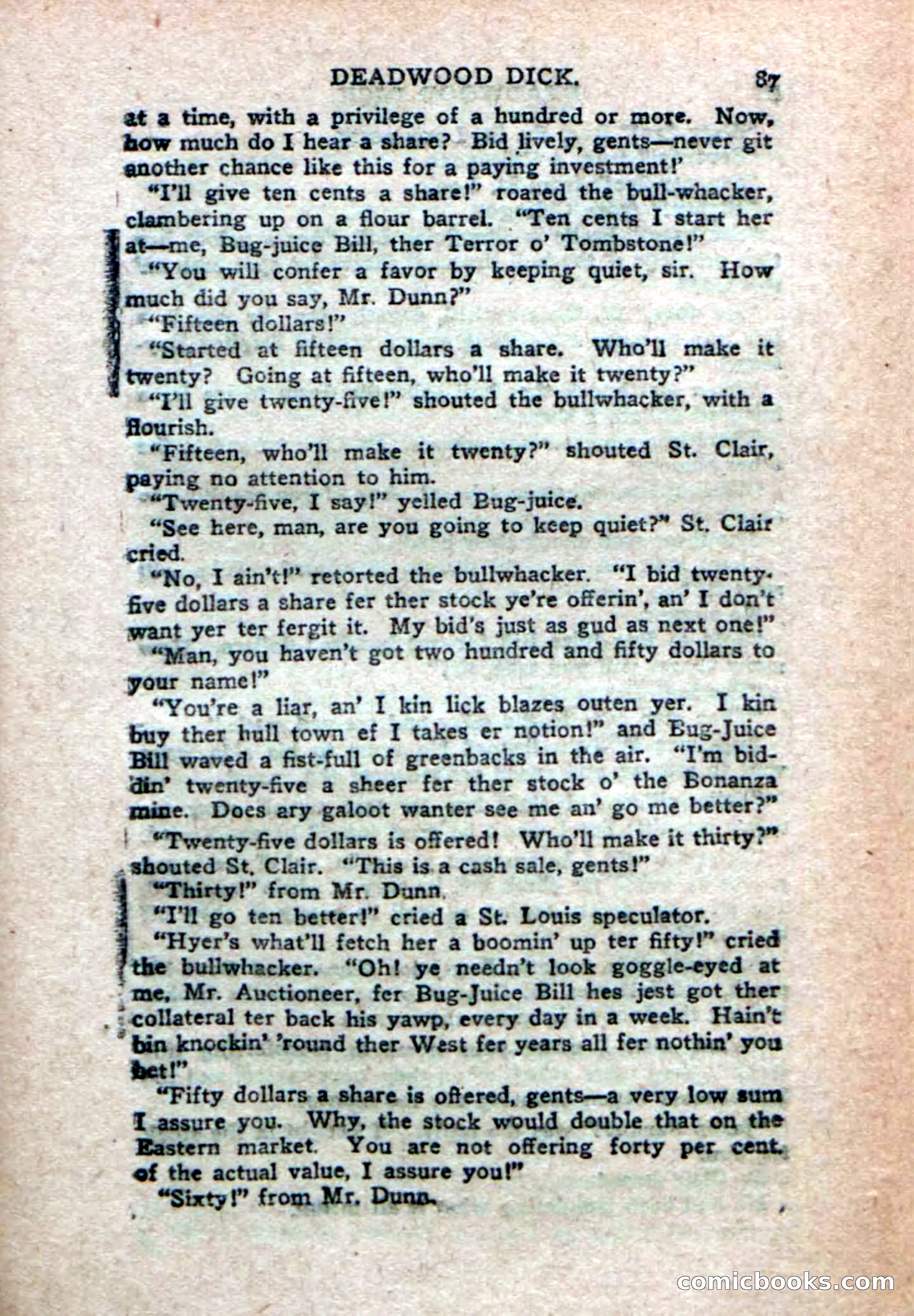 Deadwood Dick's Big Deal; or, The Gold Brick of Oregon — page 85 of 100