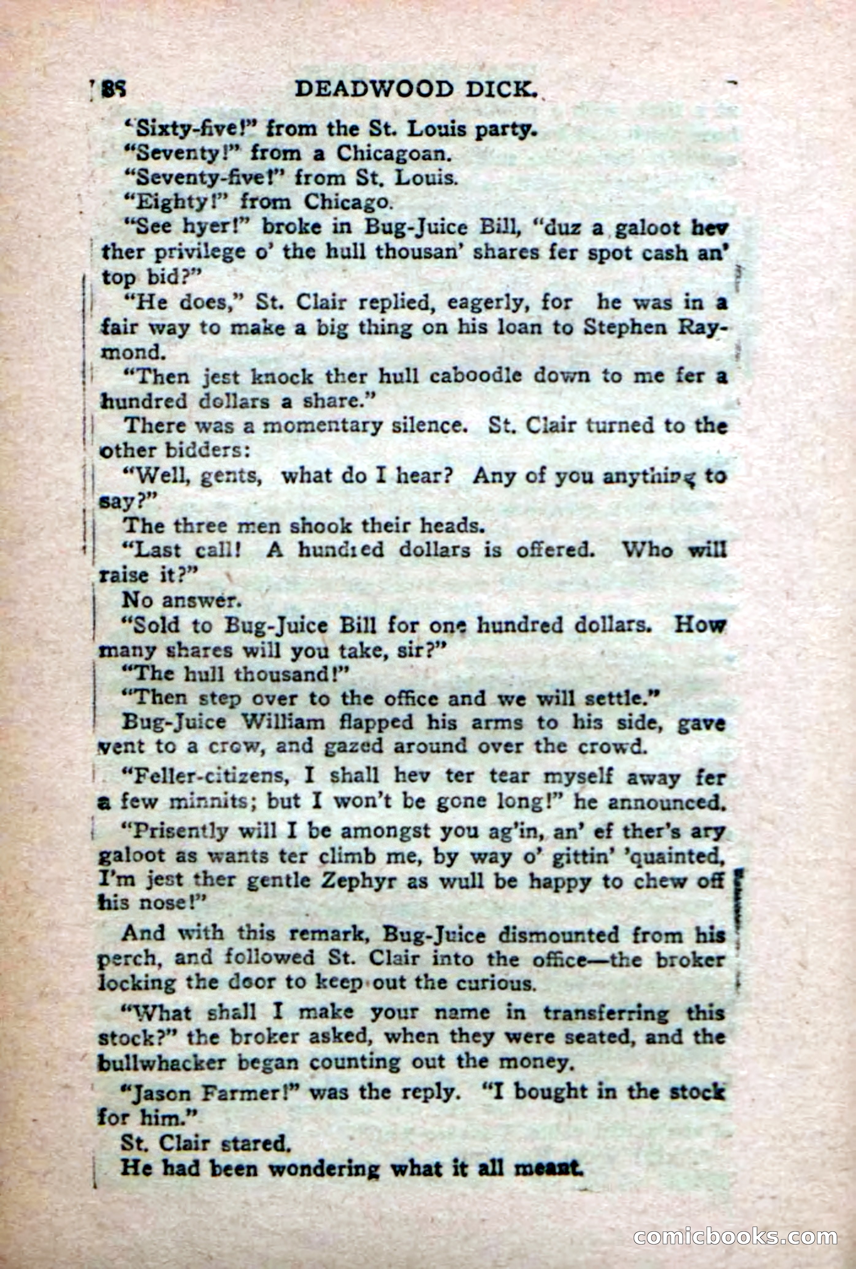 Deadwood Dick's Big Deal; or, The Gold Brick of Oregon — page 86 of 100
