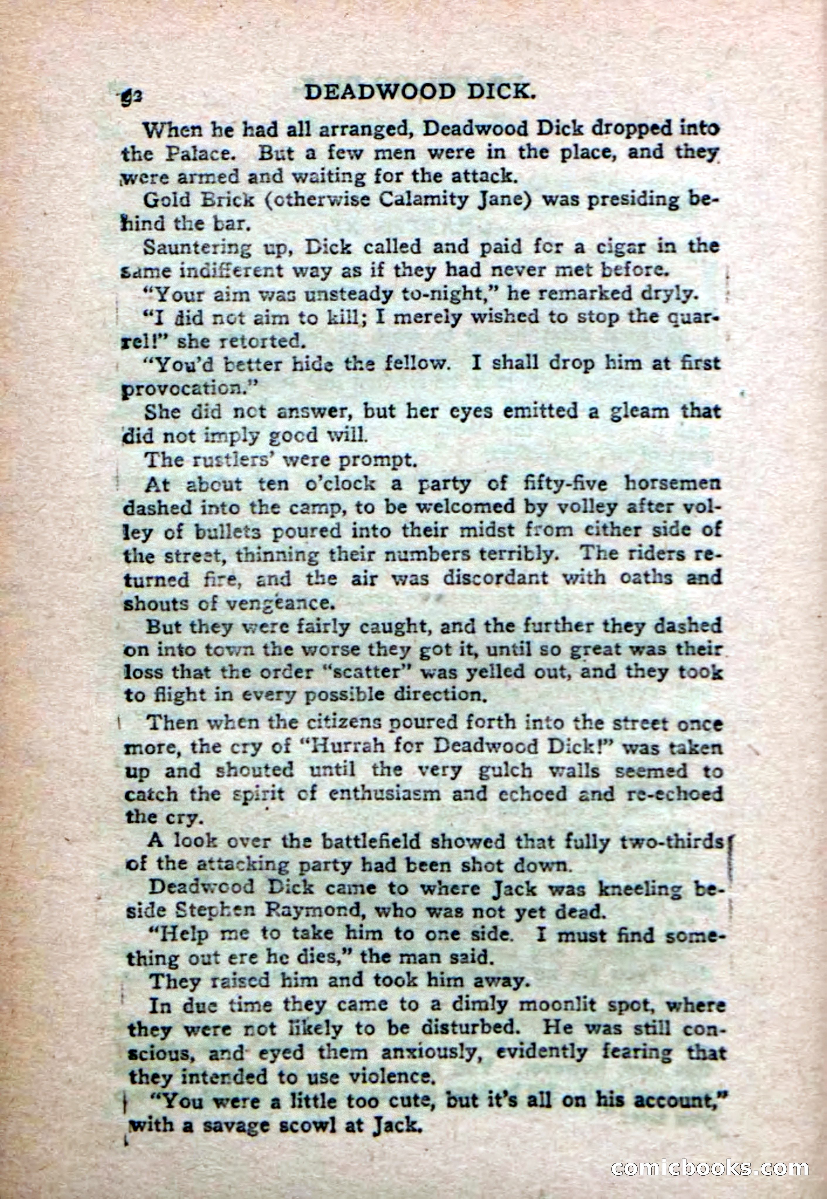 Deadwood Dick's Big Deal; or, The Gold Brick of Oregon — page 90 of 100