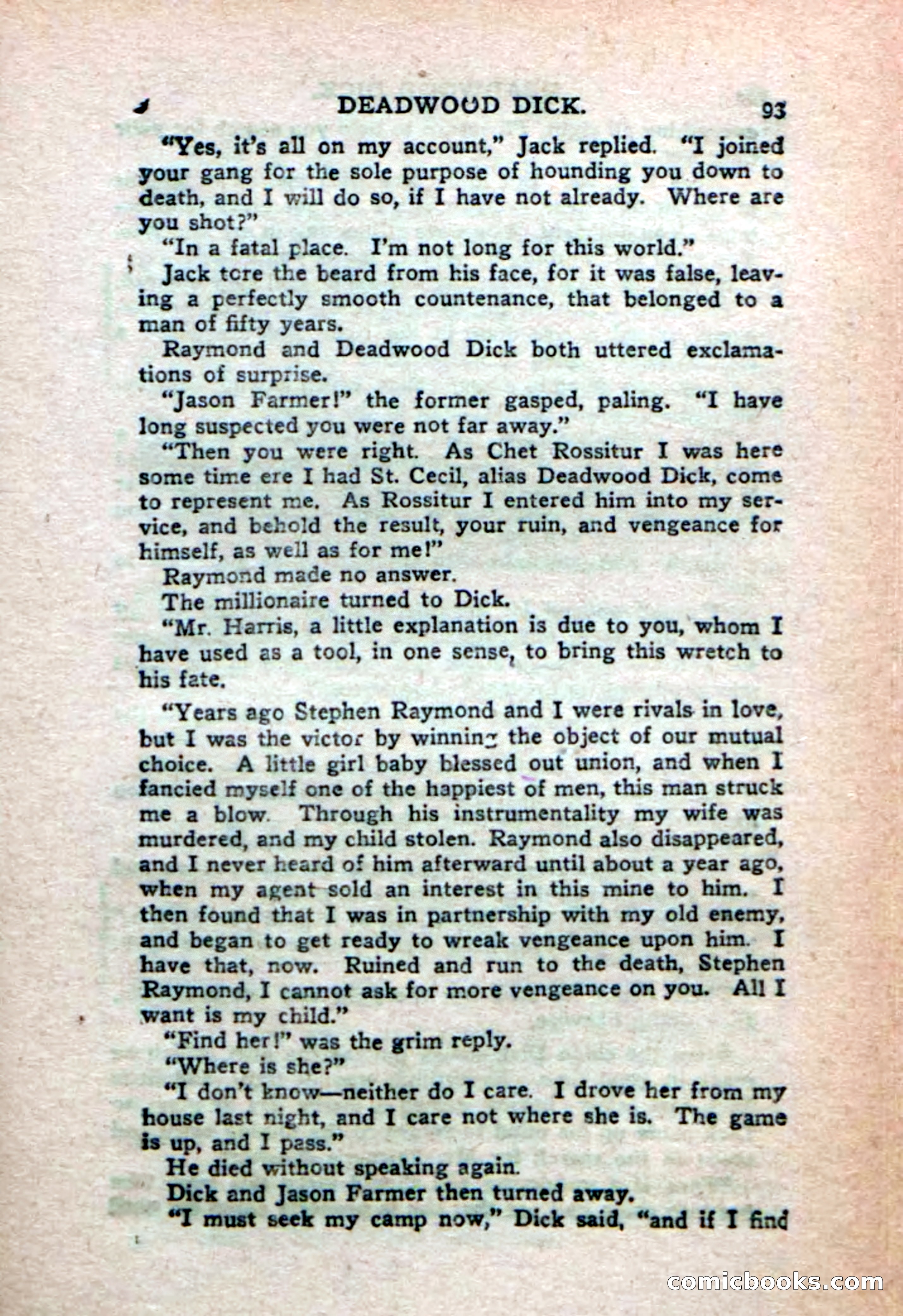 Deadwood Dick's Big Deal; or, The Gold Brick of Oregon — page 91 of 100
