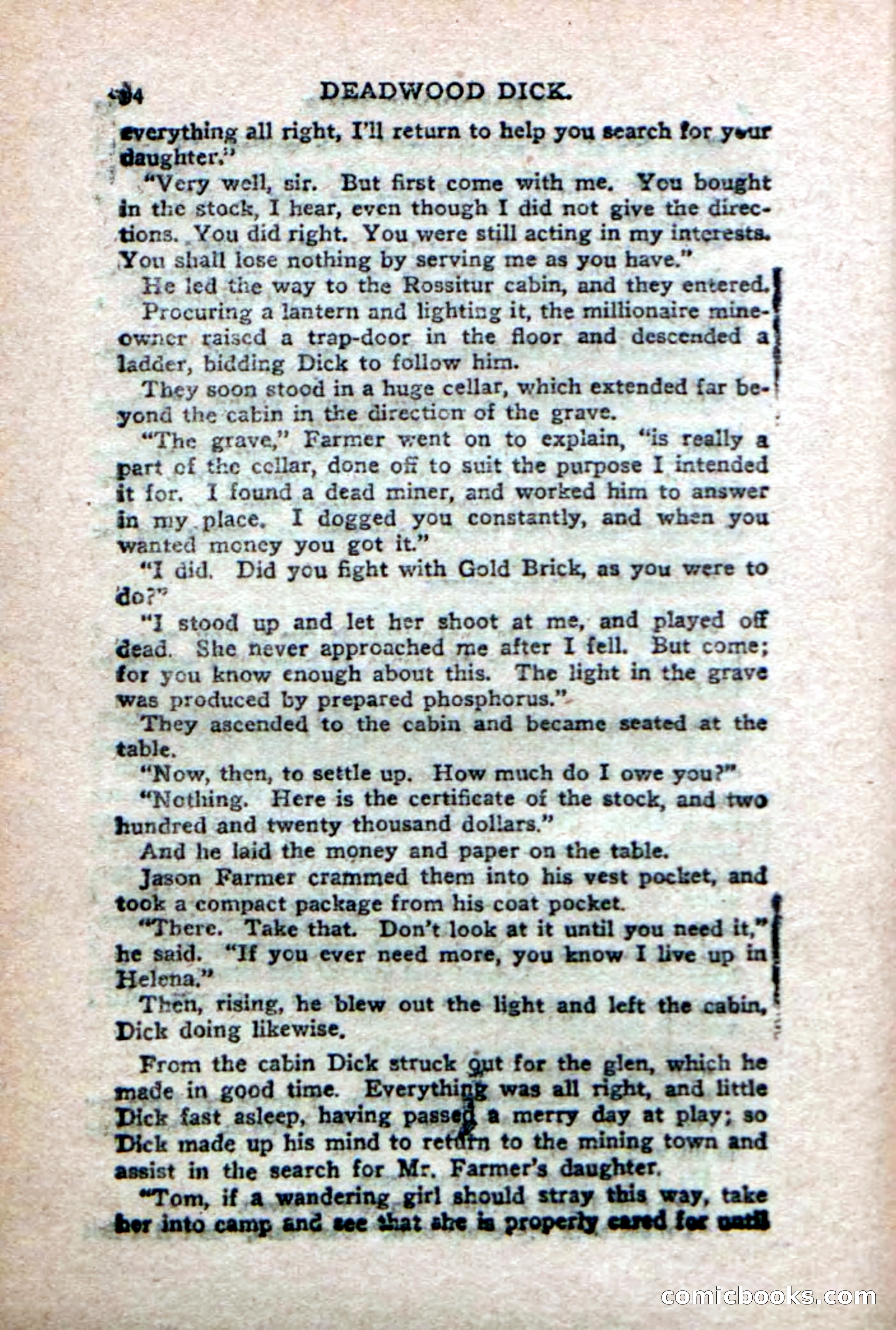 Deadwood Dick's Big Deal; or, The Gold Brick of Oregon — page 92 of 100
