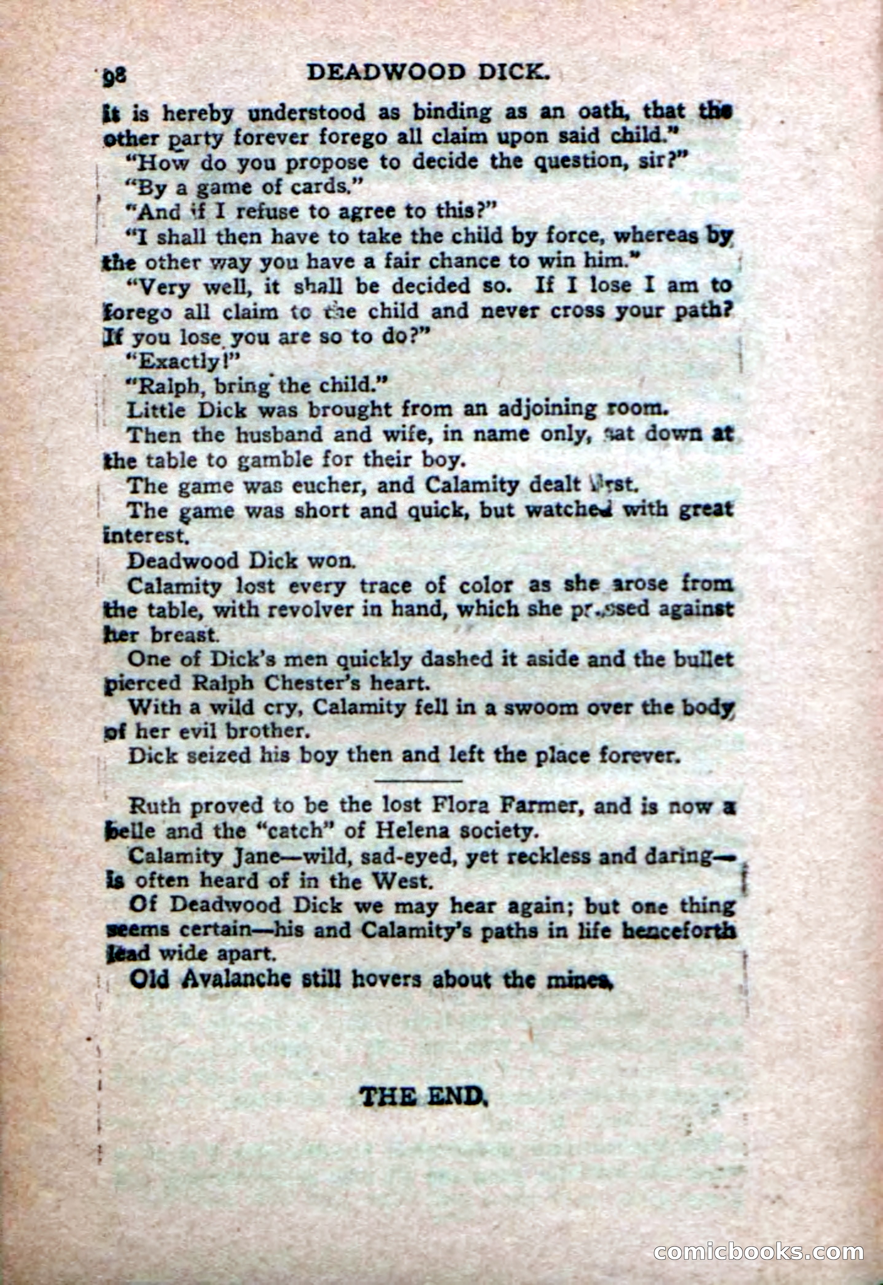 Deadwood Dick's Big Deal; or, The Gold Brick of Oregon — page 96 of 100