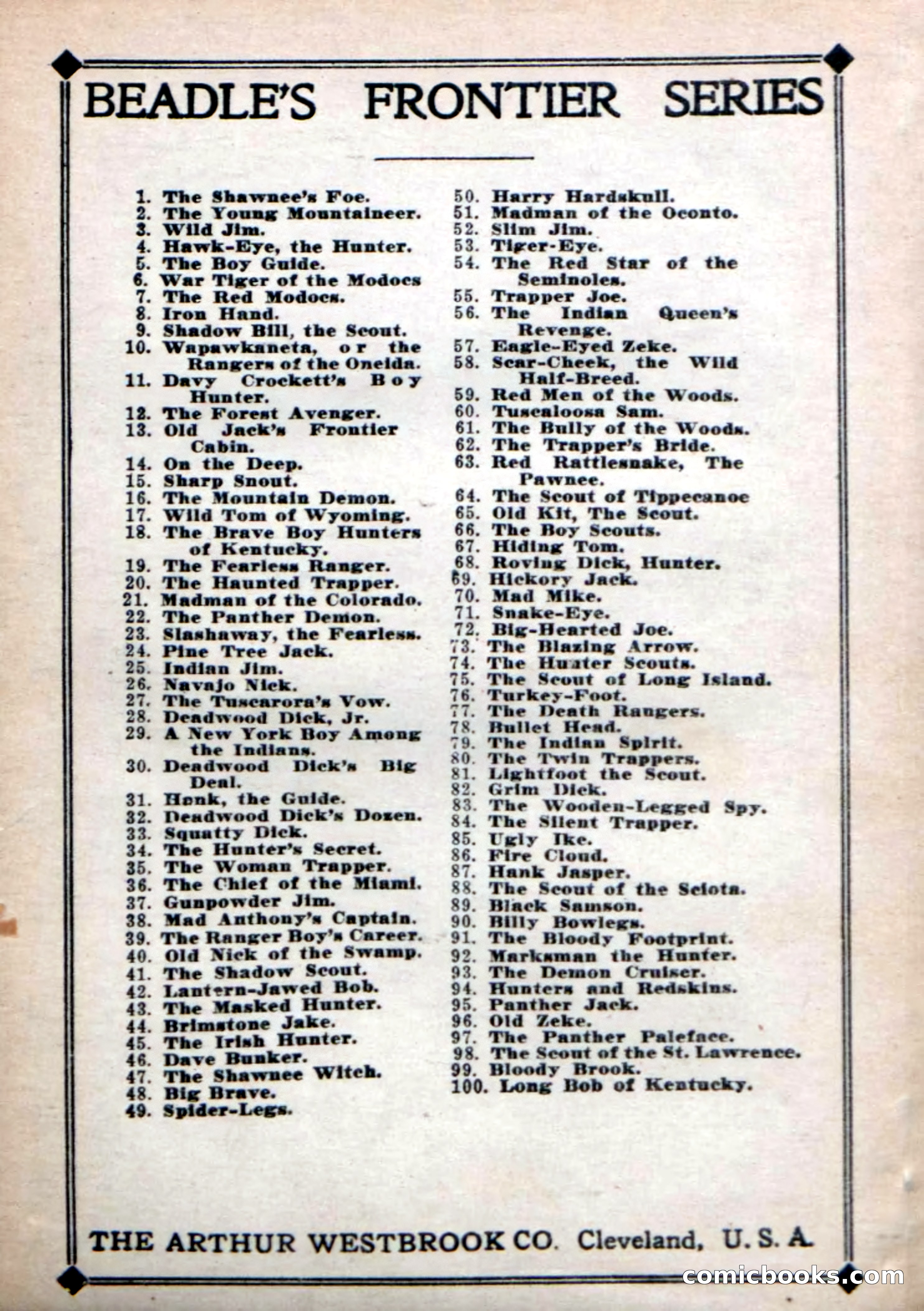 Deadwood Dick's Big Deal; or, The Gold Brick of Oregon — page 100 of 100