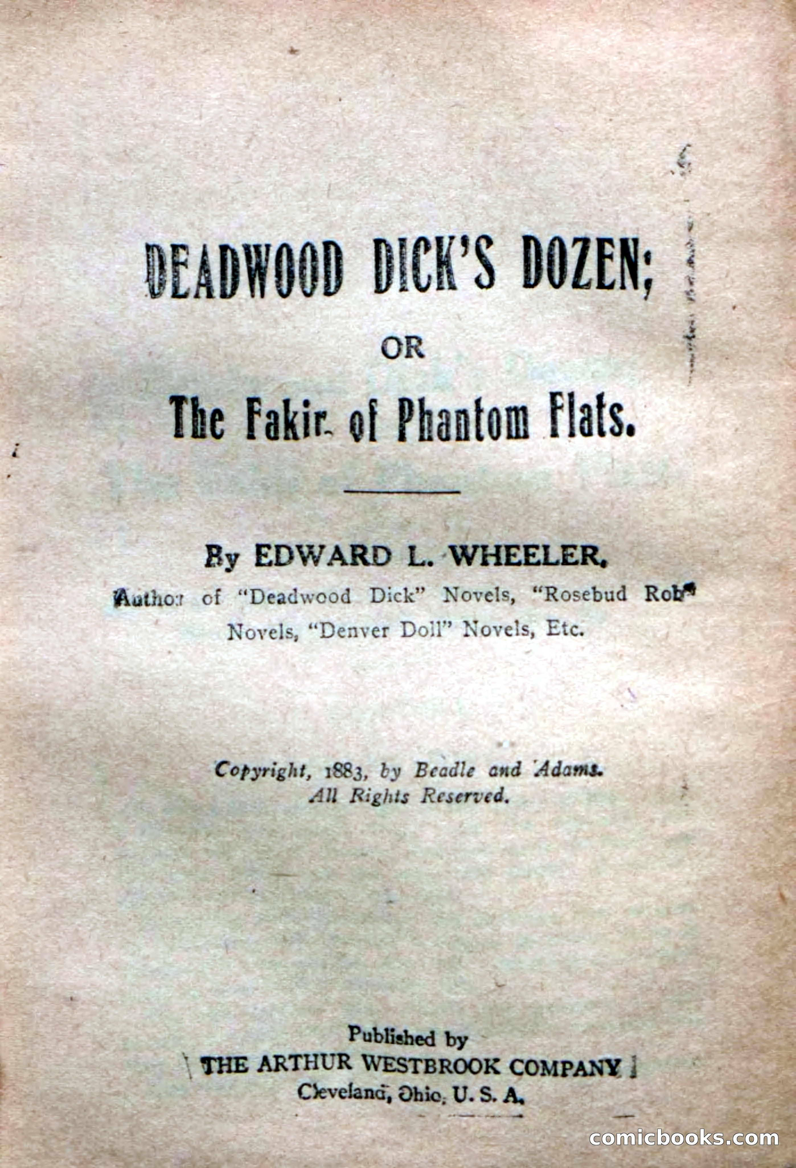 Deadwood Dick's Dozen; or The Fakir of Phantom Flats — page 5 of 100