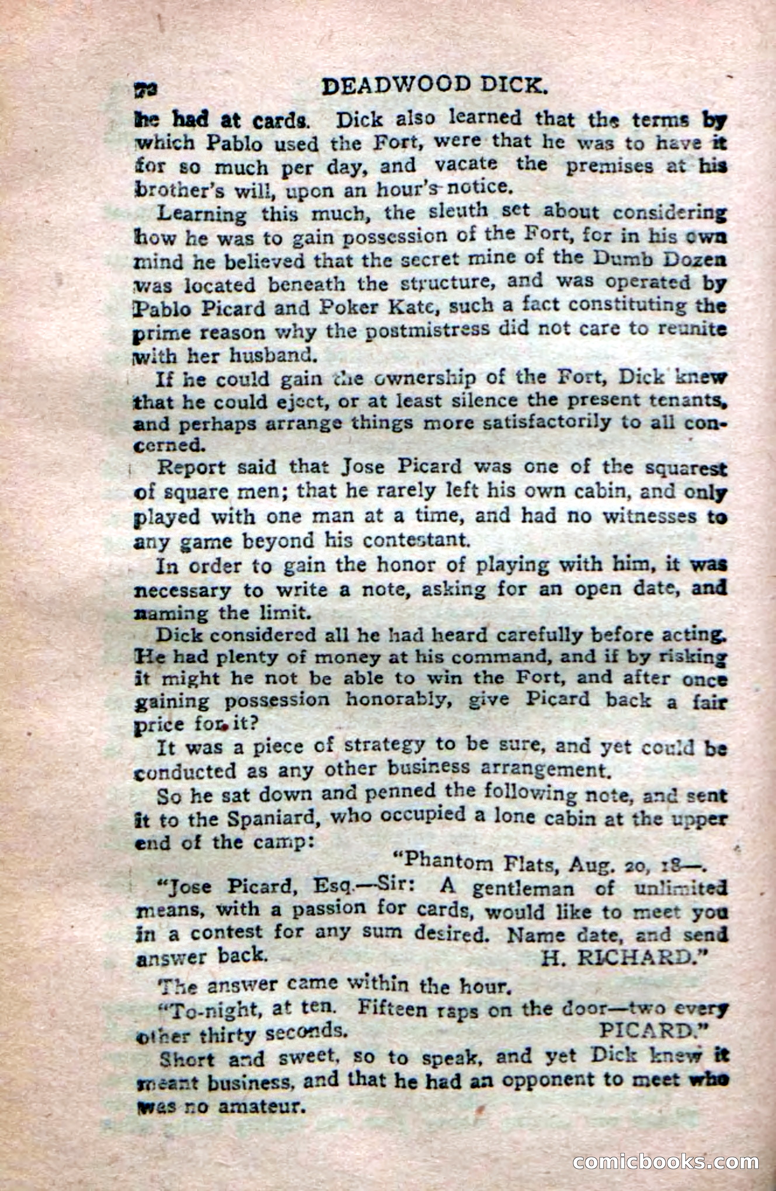 Deadwood Dick's Dozen; or The Fakir of Phantom Flats — page 70 of 100