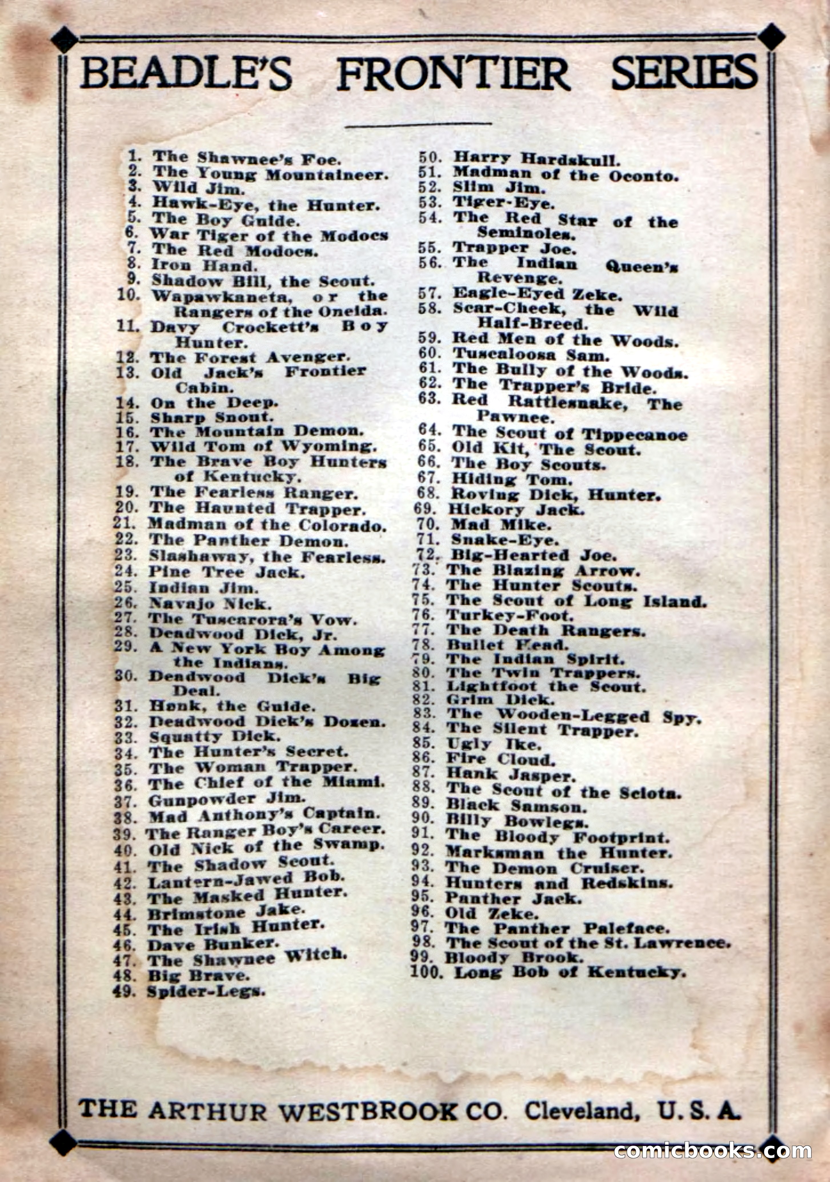 Deadwood Dick's Dozen; or The Fakir of Phantom Flats — page 100 of 100