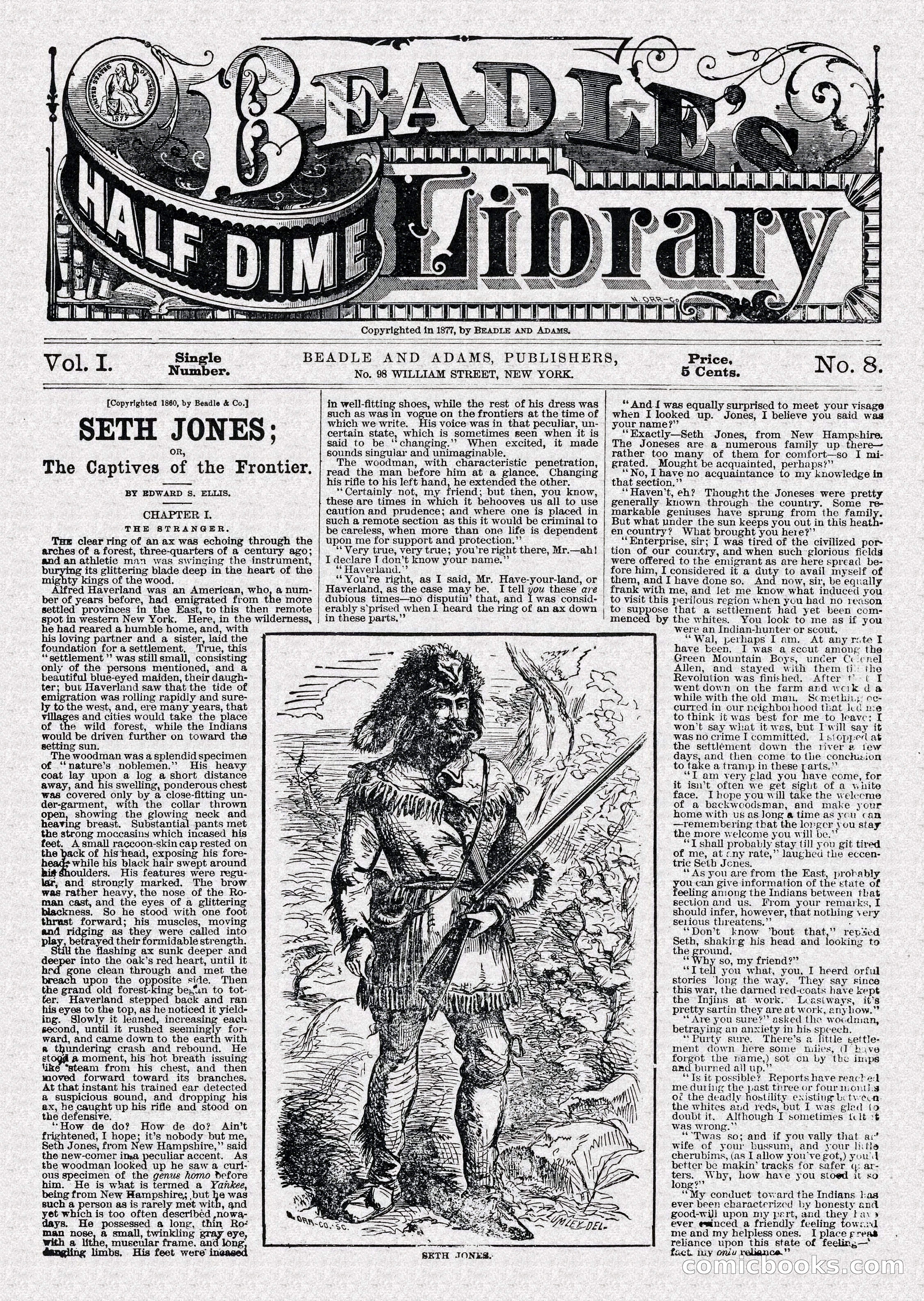 Beadle's Half Dime Library, Vol. 1, No. 8