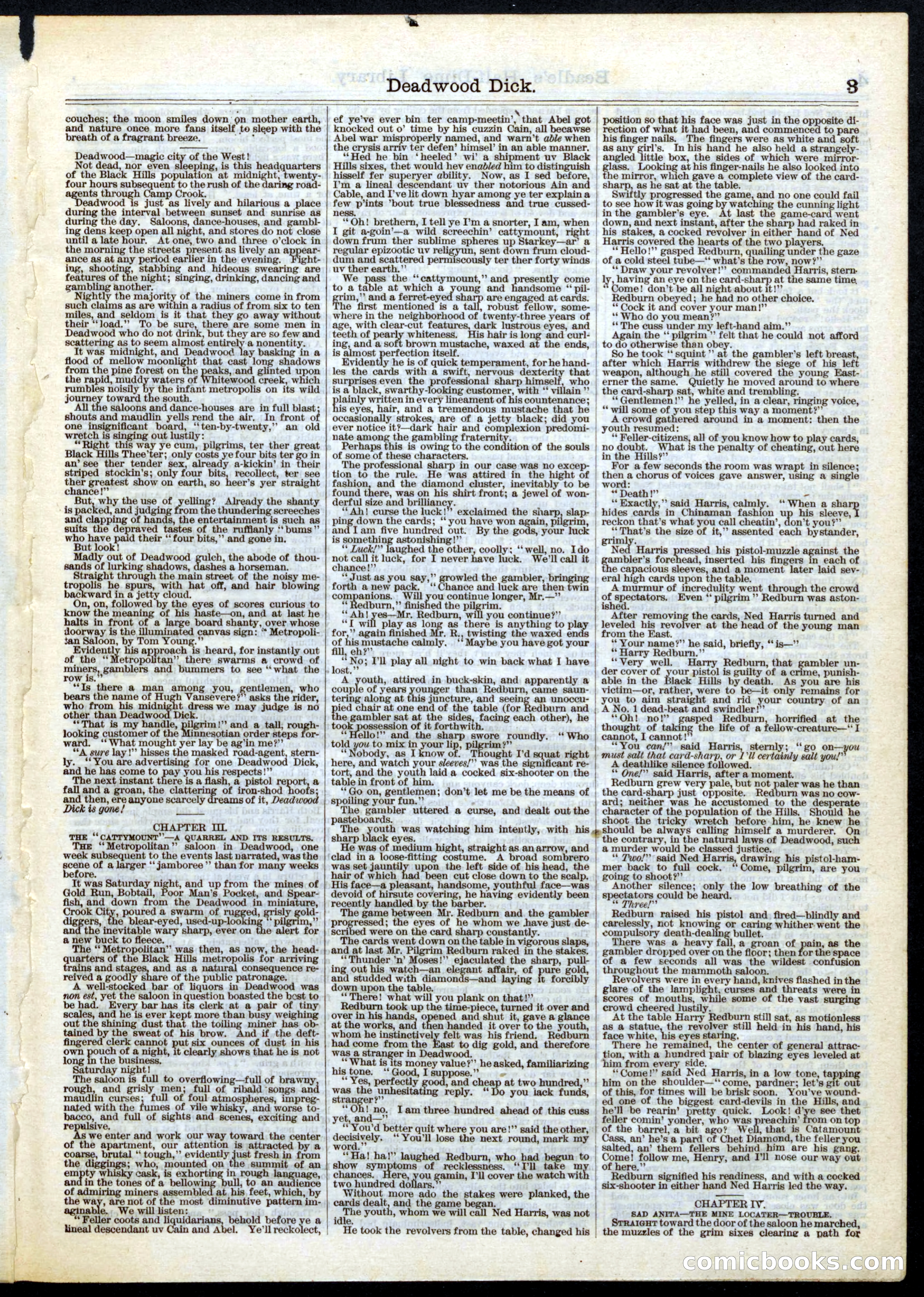 Beadle's Half Dime Library, No. 1 — page 3 of 16