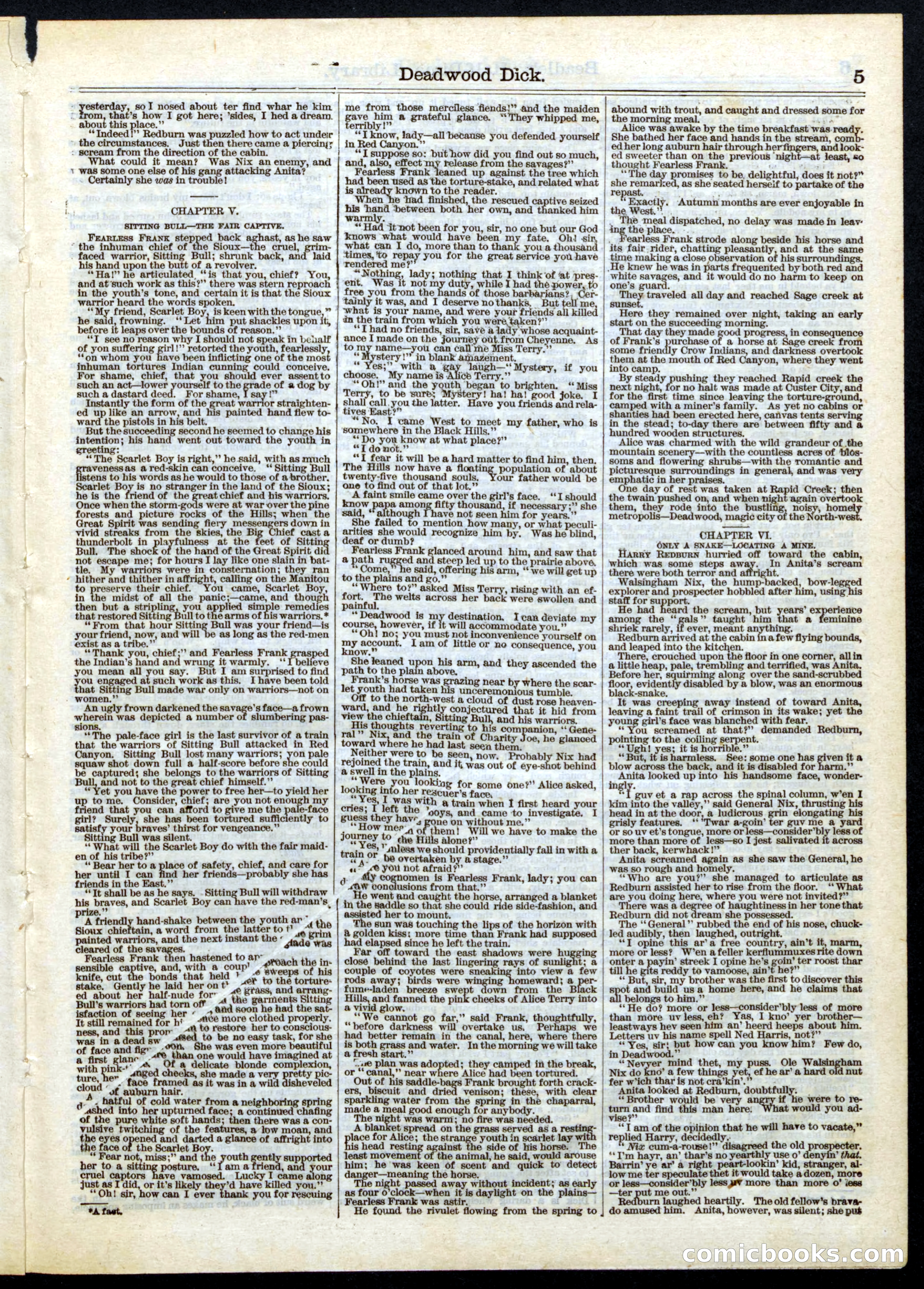 Beadle's Half Dime Library, No. 1 — page 5 of 16