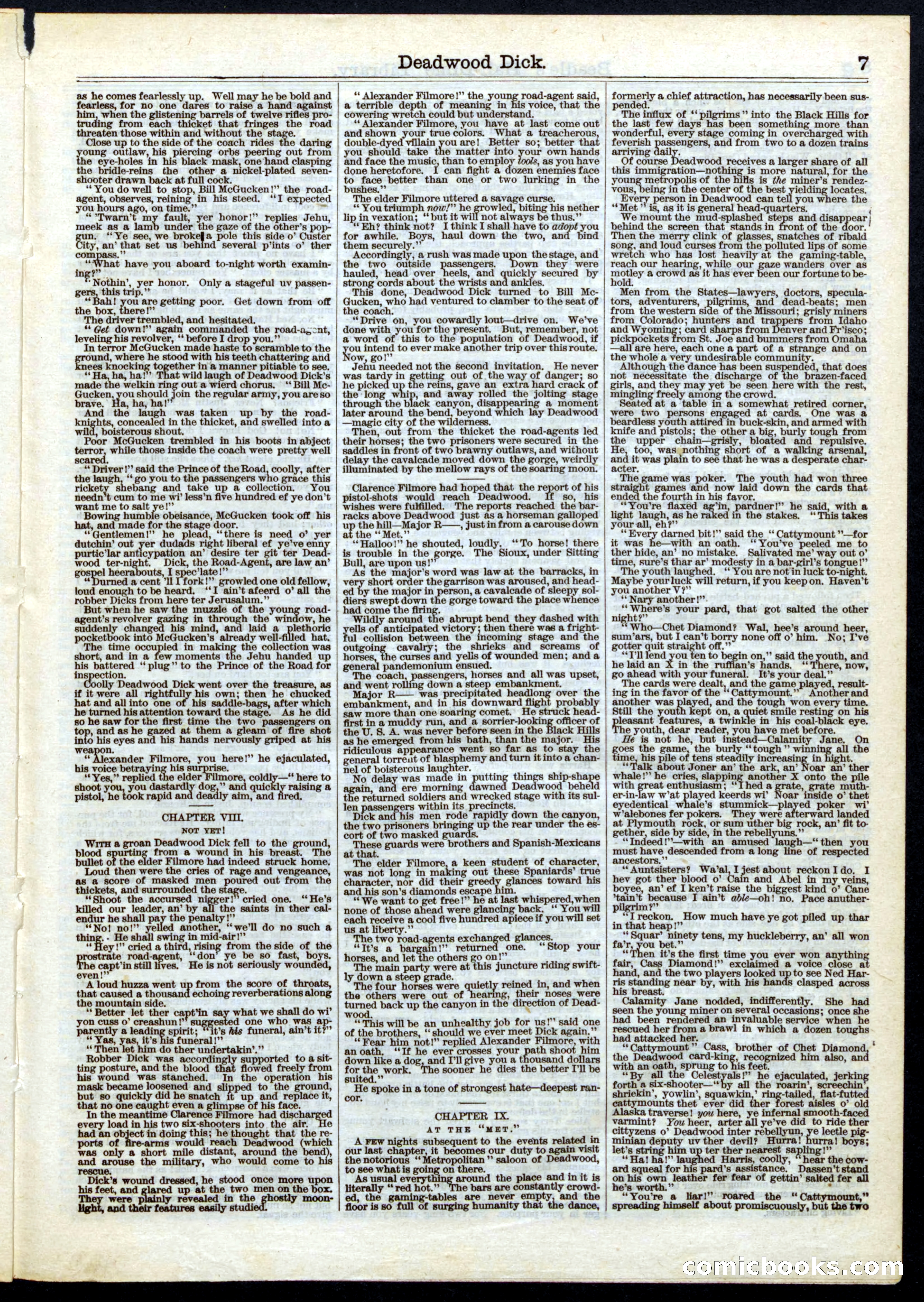 Beadle's Half Dime Library, No. 1 — page 7 of 16