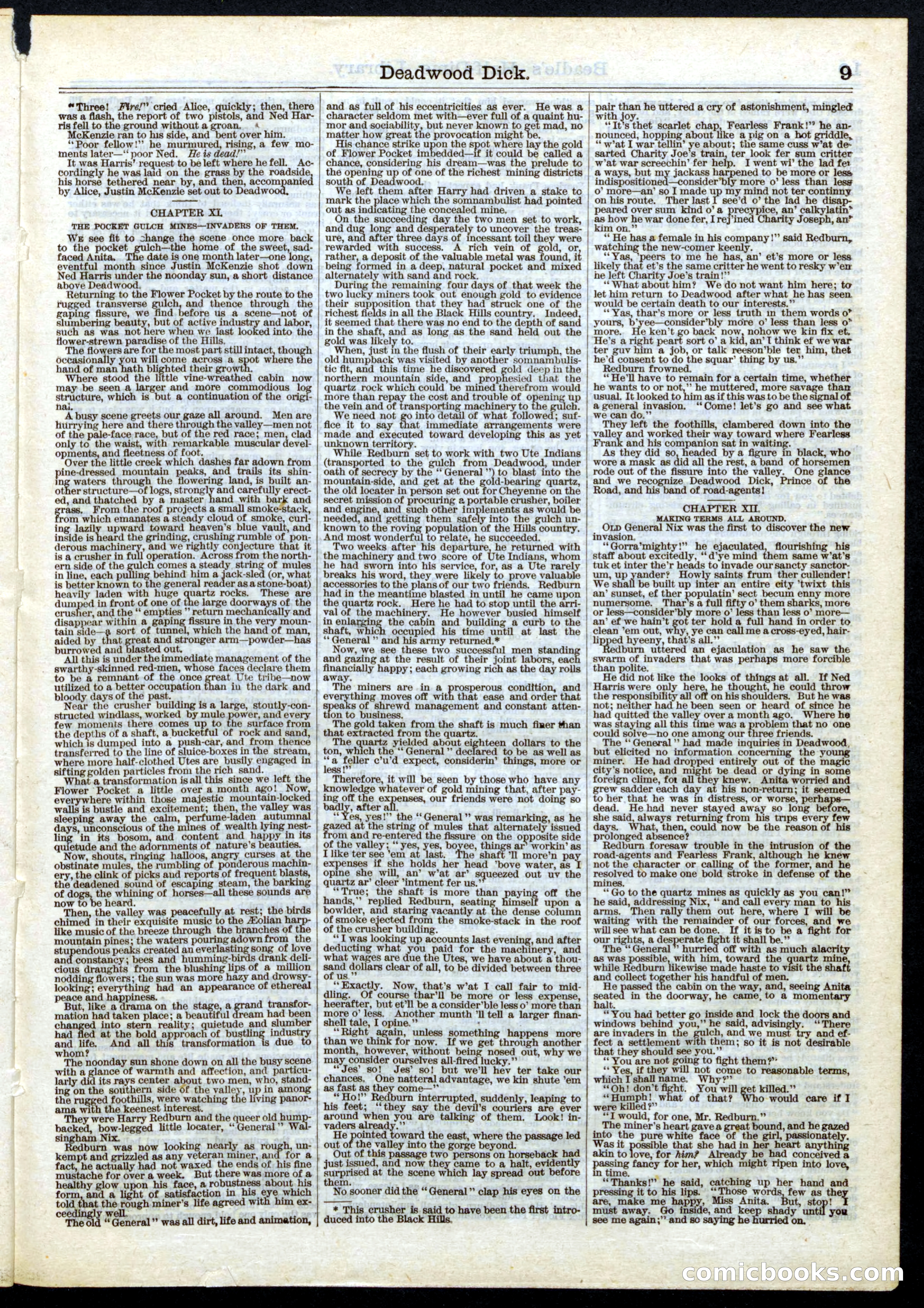 Beadle's Half Dime Library, No. 1 — page 9 of 16