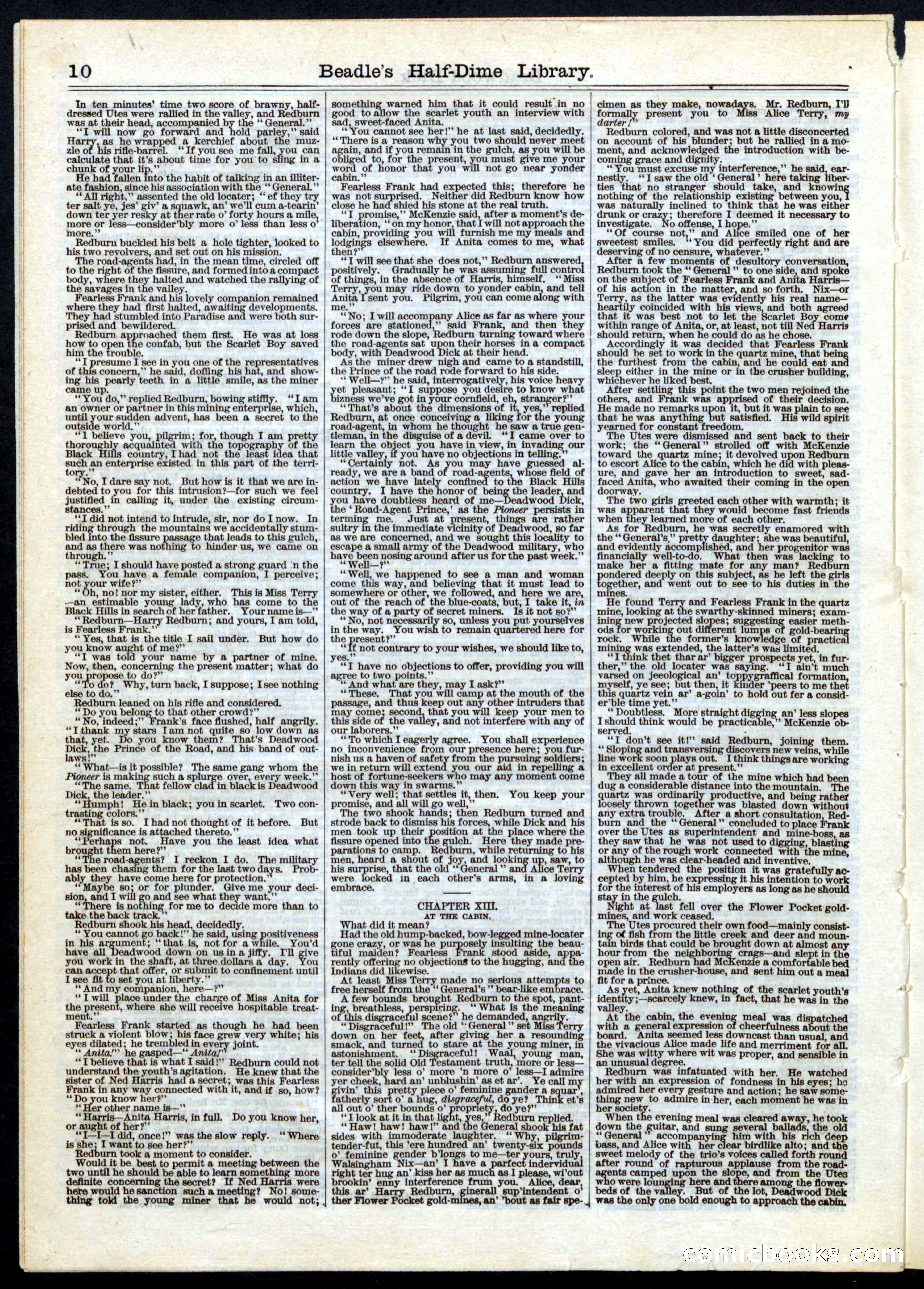 Beadle's Half Dime Library, No. 1 — page 10 of 16