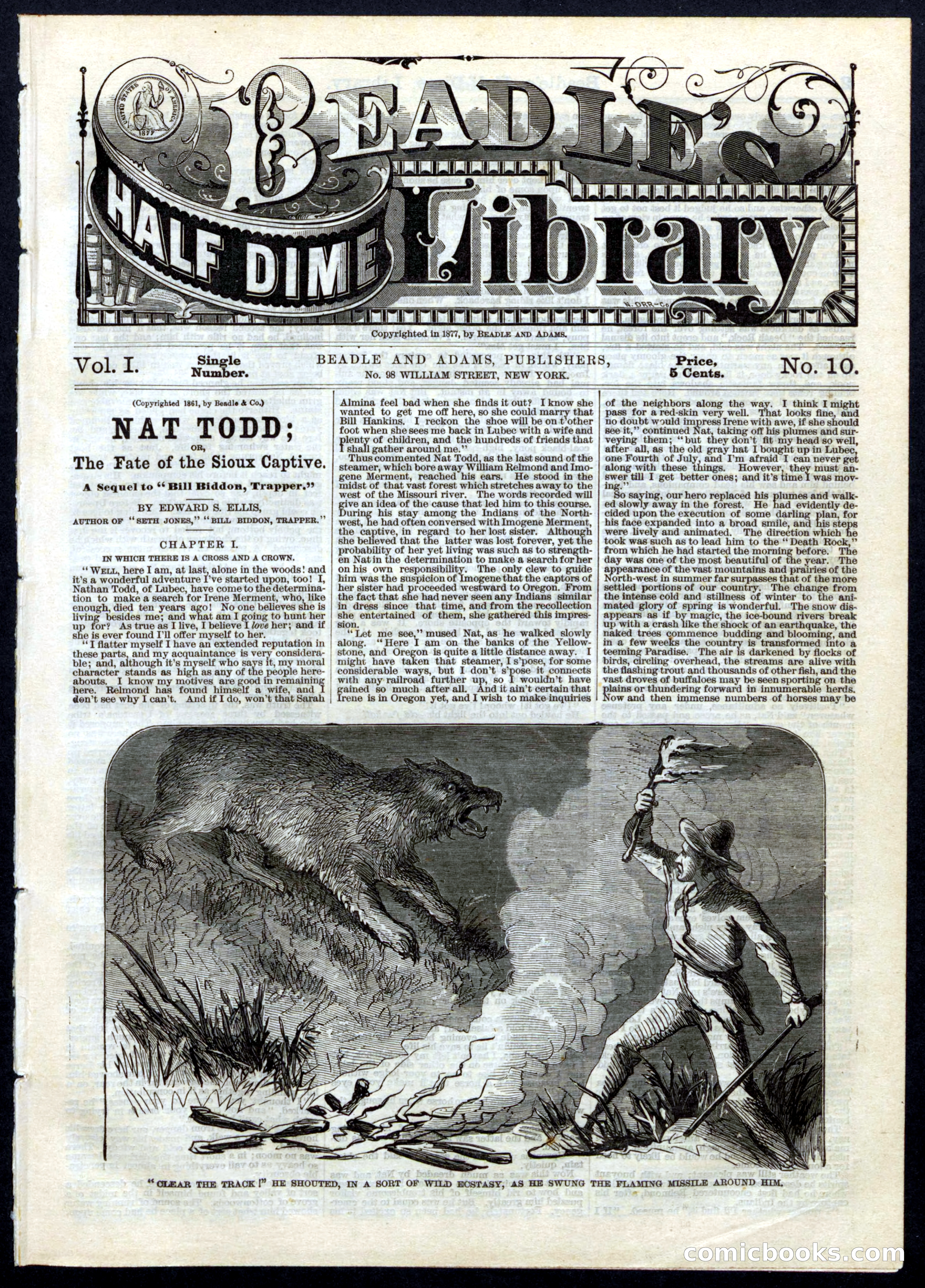 Beadle's Half Dime Library, No. 10 — page 1 of 16