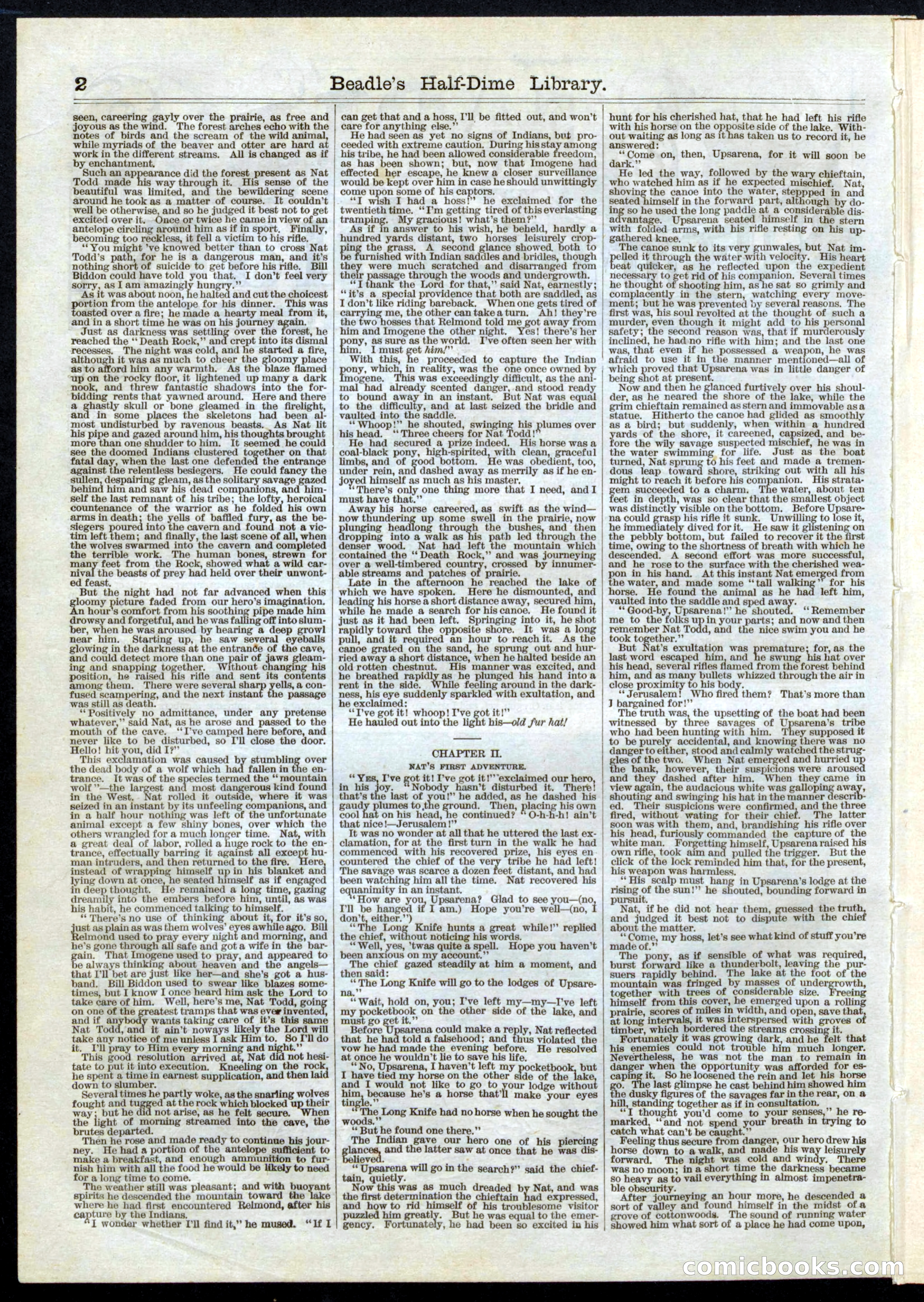 Beadle's Half Dime Library, No. 10 — page 2 of 16