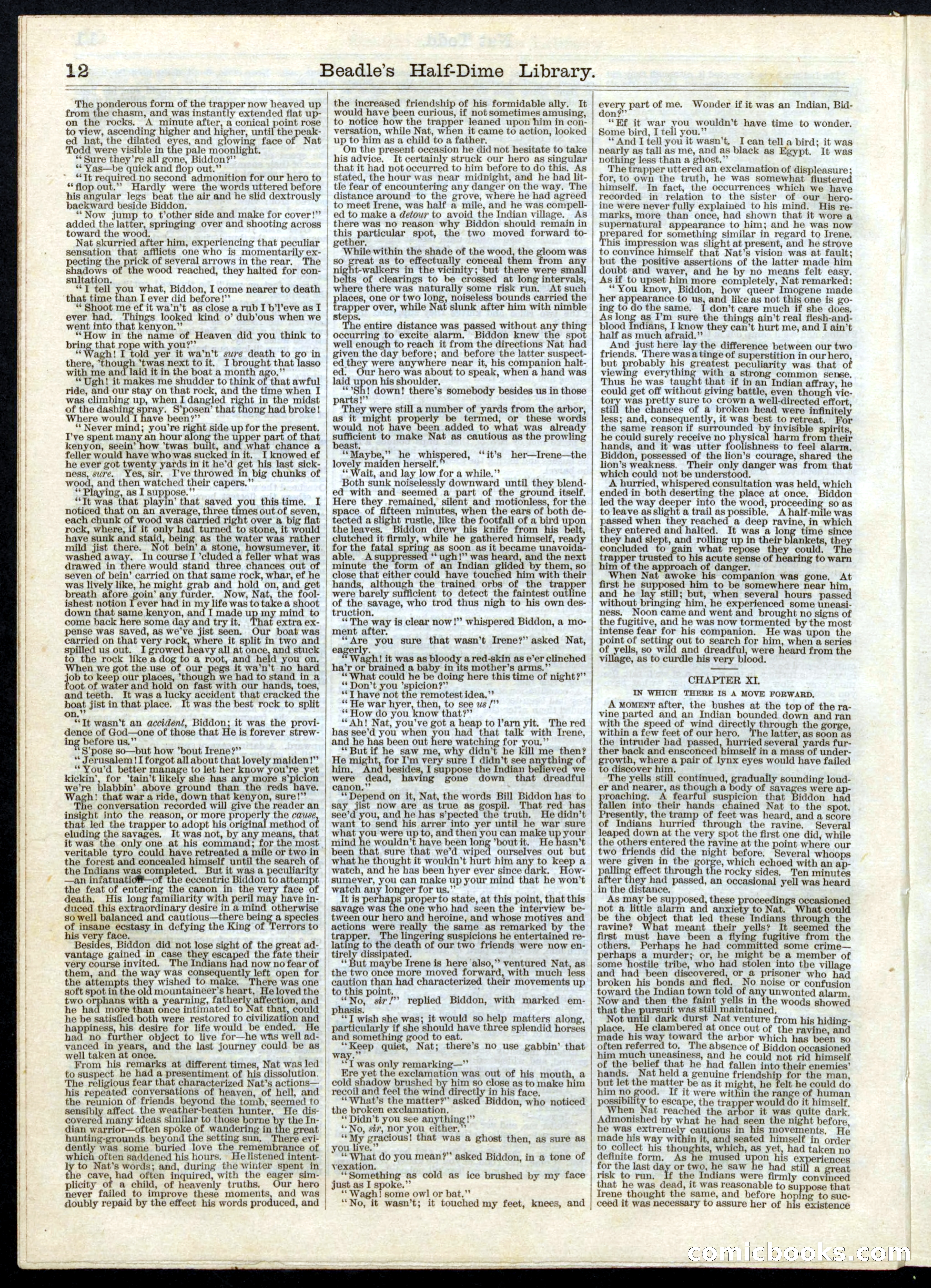 Beadle's Half Dime Library, No. 10 — page 12 of 16