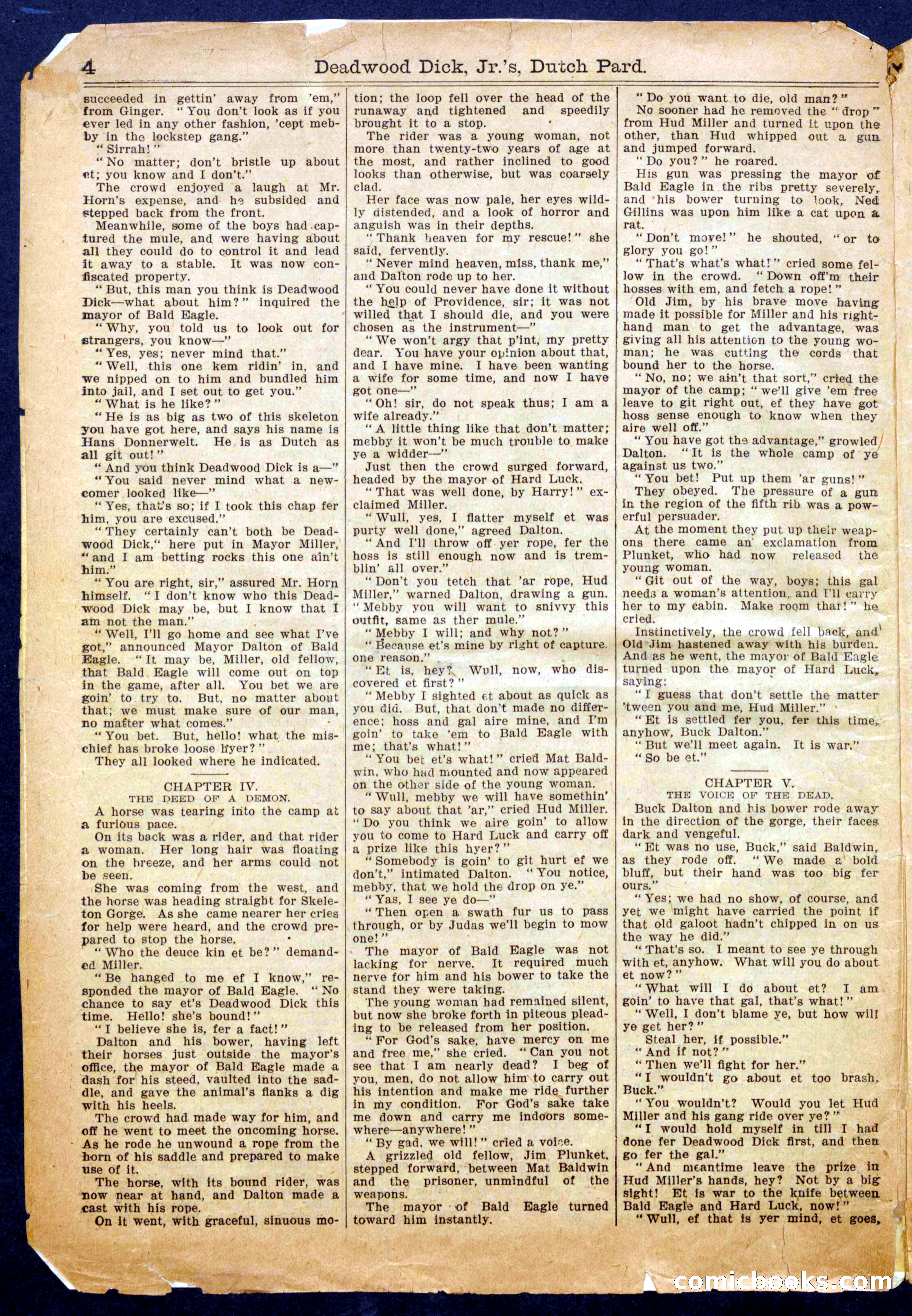Beadle's Half Dime Library No. 1011 — page 4 of 16