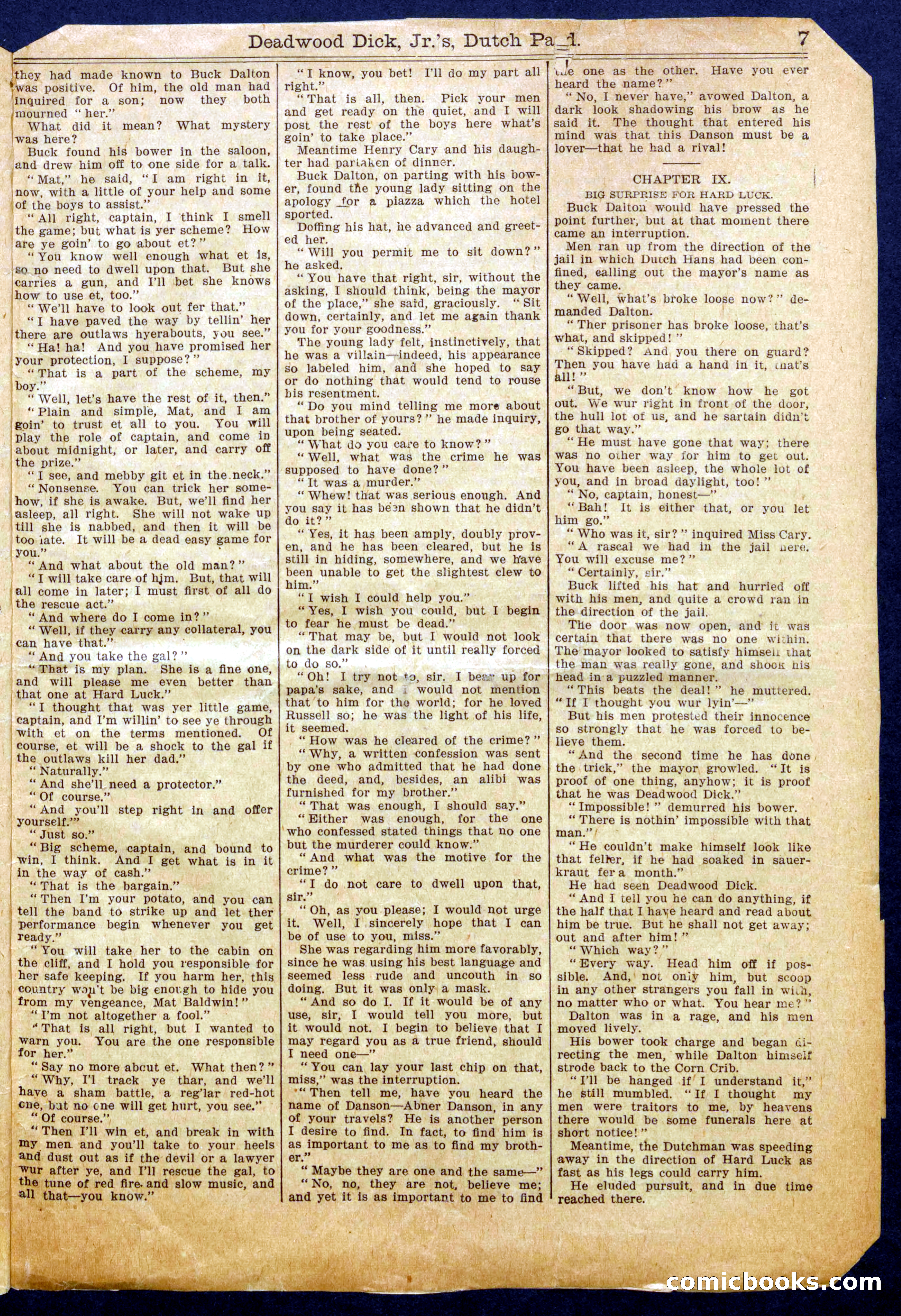 Beadle's Half Dime Library No. 1011 — page 7 of 16