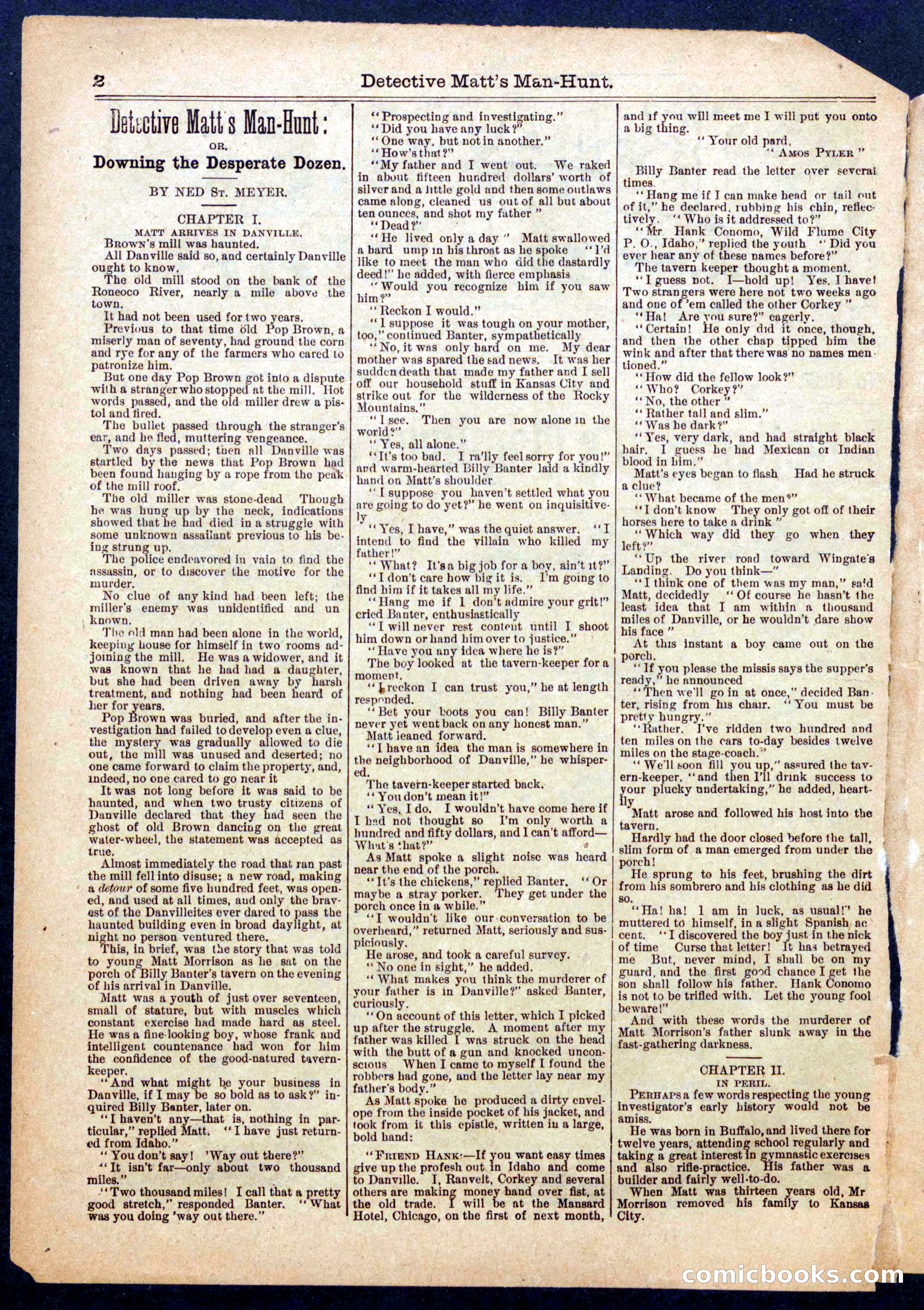 Beadle's Half Dime Library No. 1017 — page 2 of 16