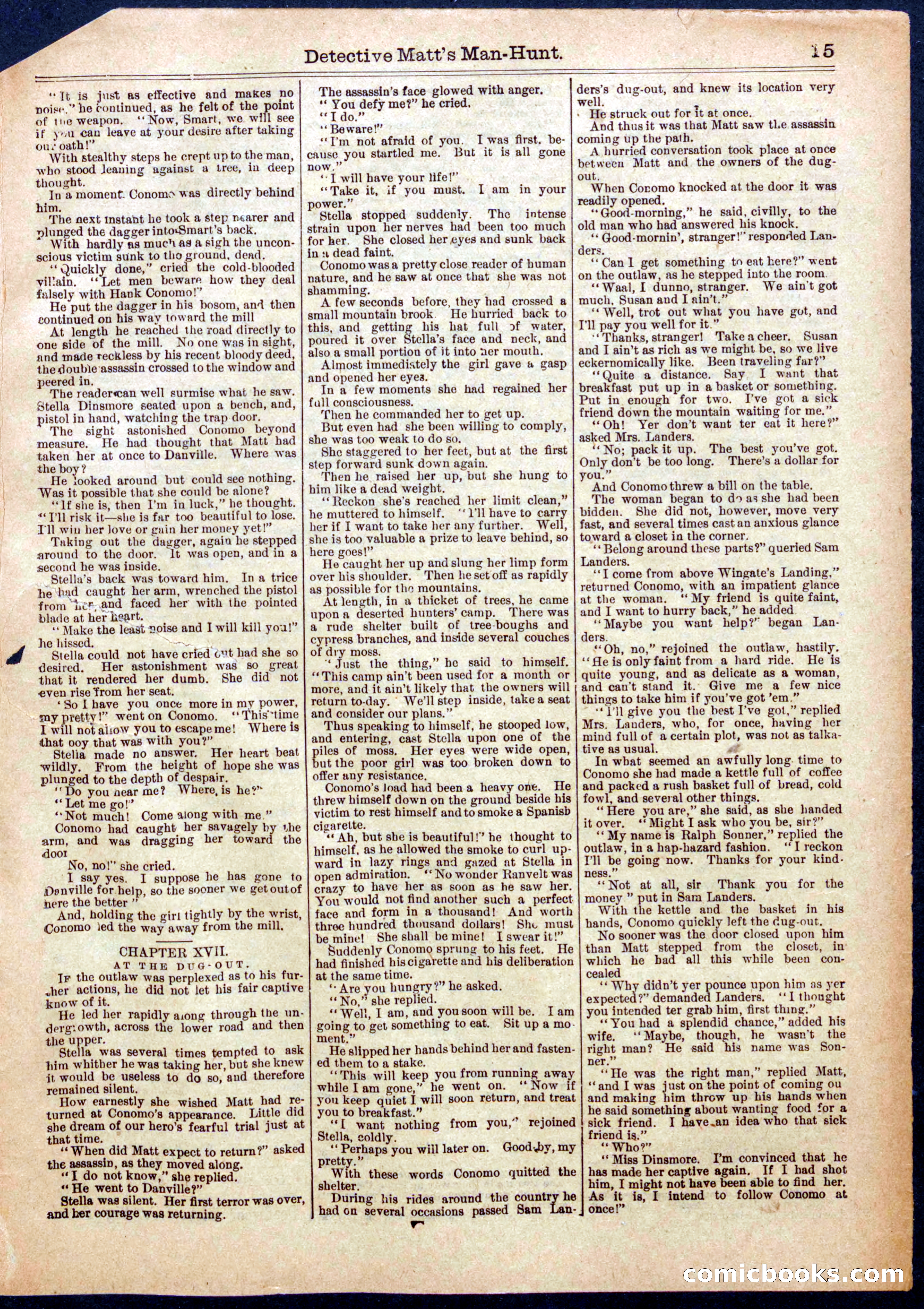 Beadle's Half Dime Library No. 1017 — page 15 of 16