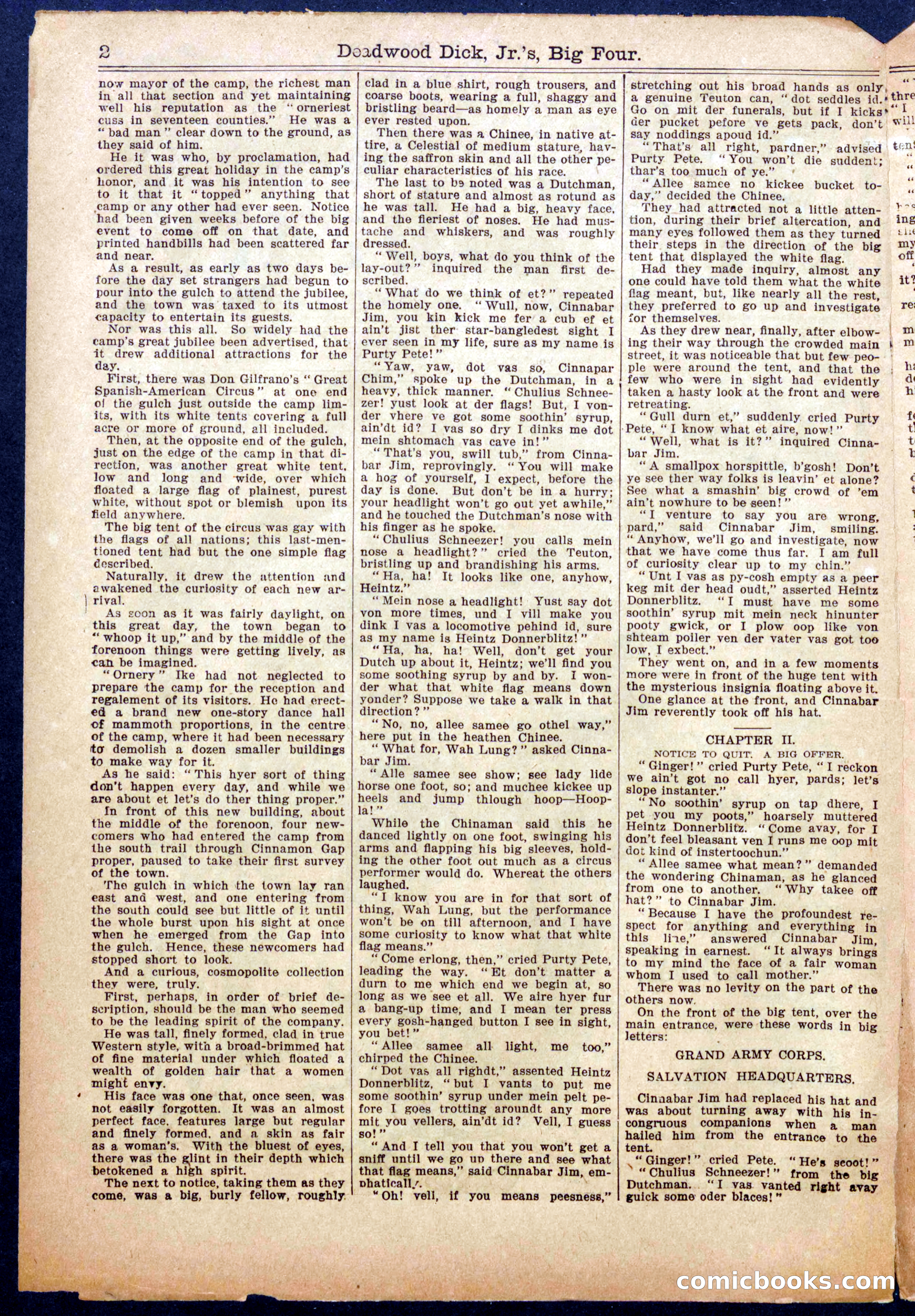 Beadle's Half Dime Library No. 1018 — page 2 of 16