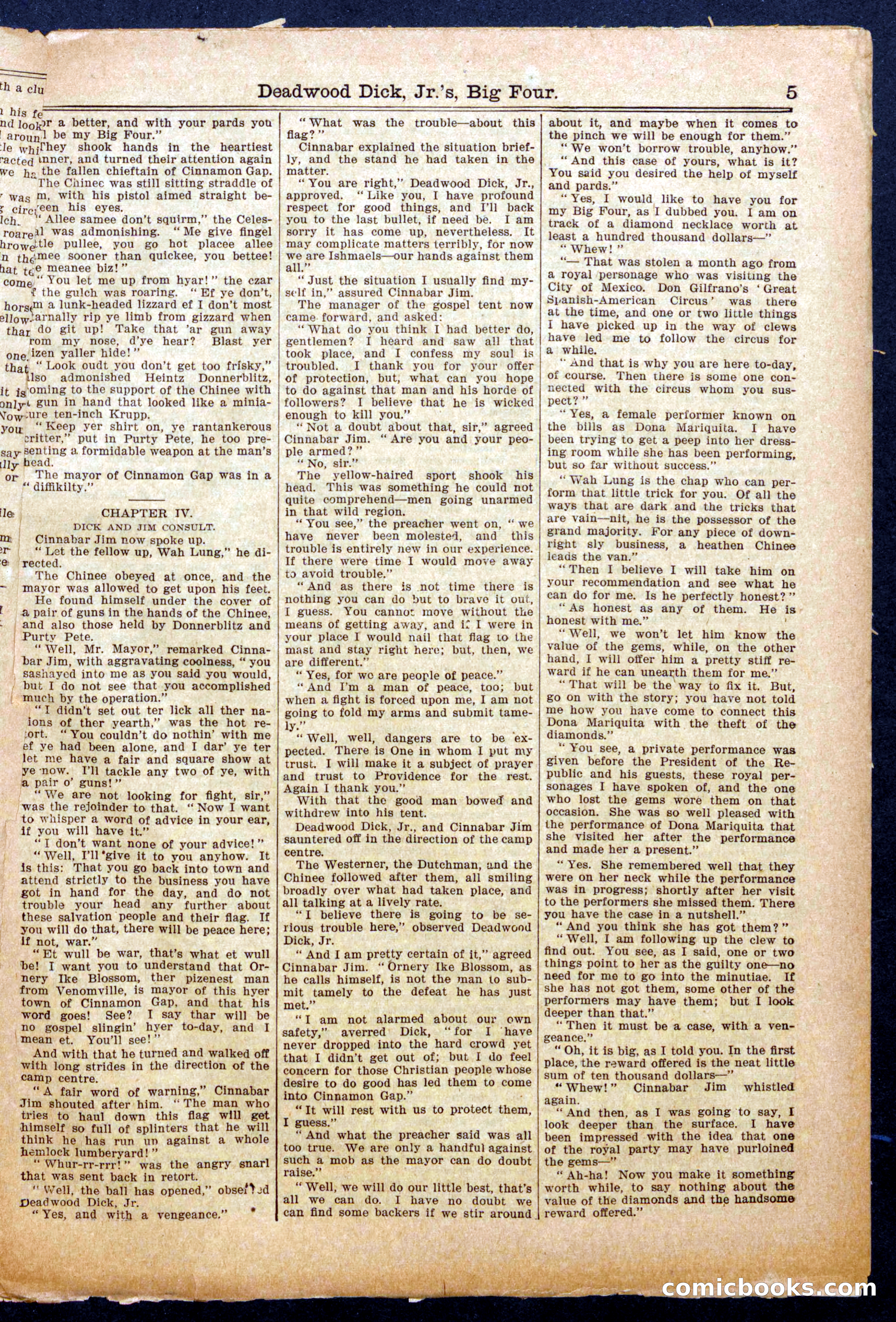 Beadle's Half Dime Library No. 1018 — page 5 of 16