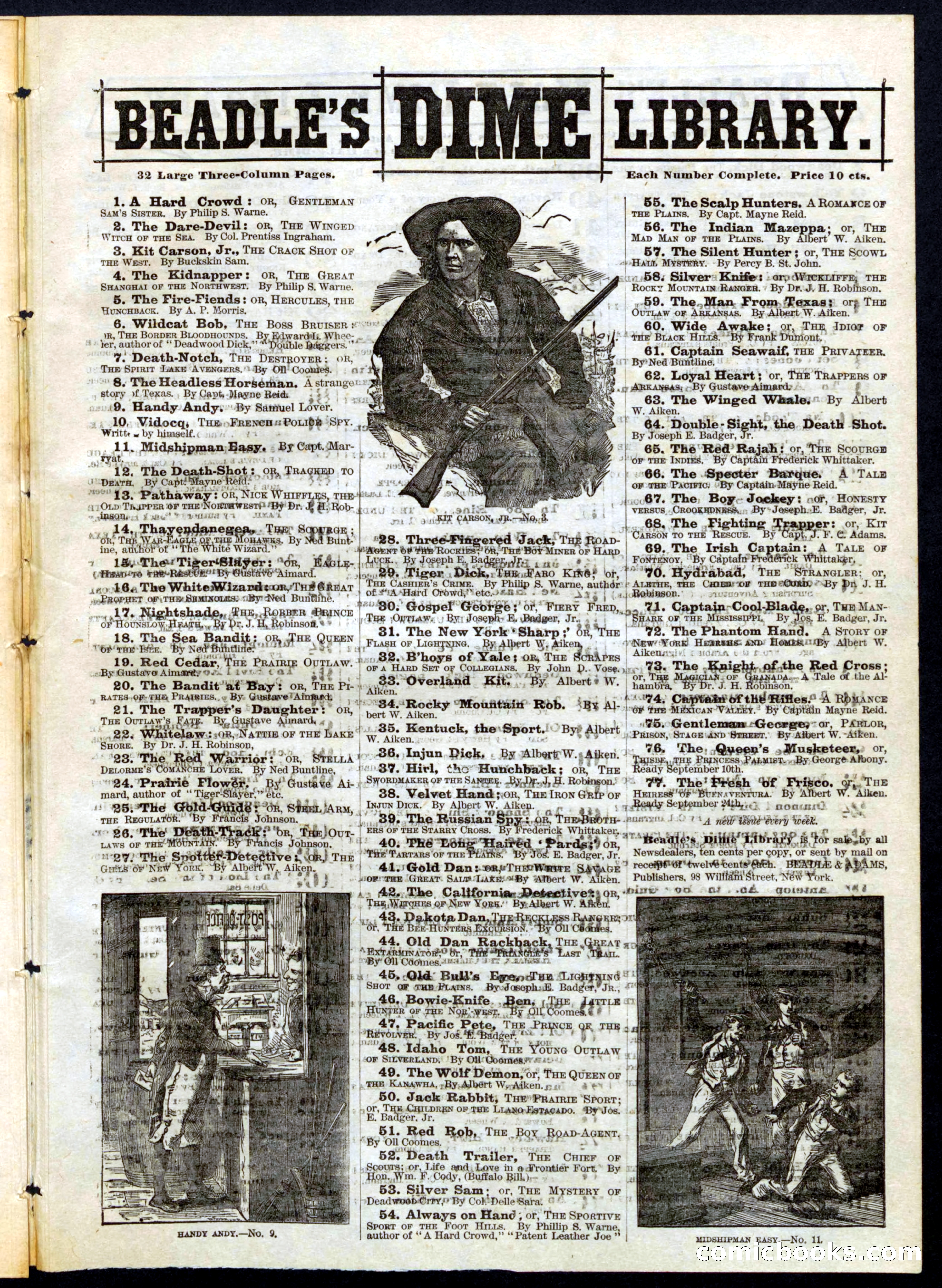Beadle's Half Dime Library, No. 103 — page 19 of 20