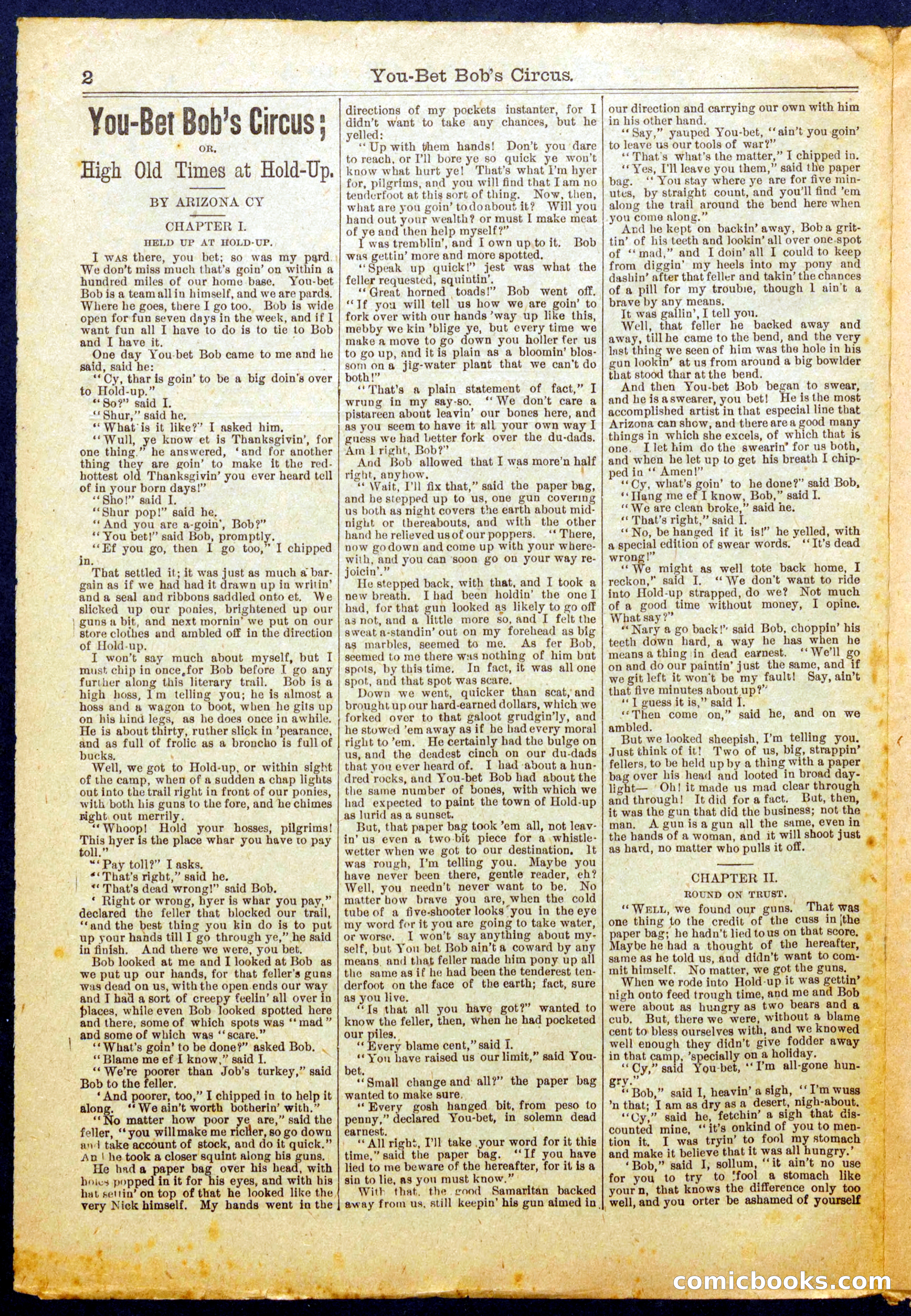 Beadle's Half Dime Library No. 1033 — page 2 of 16