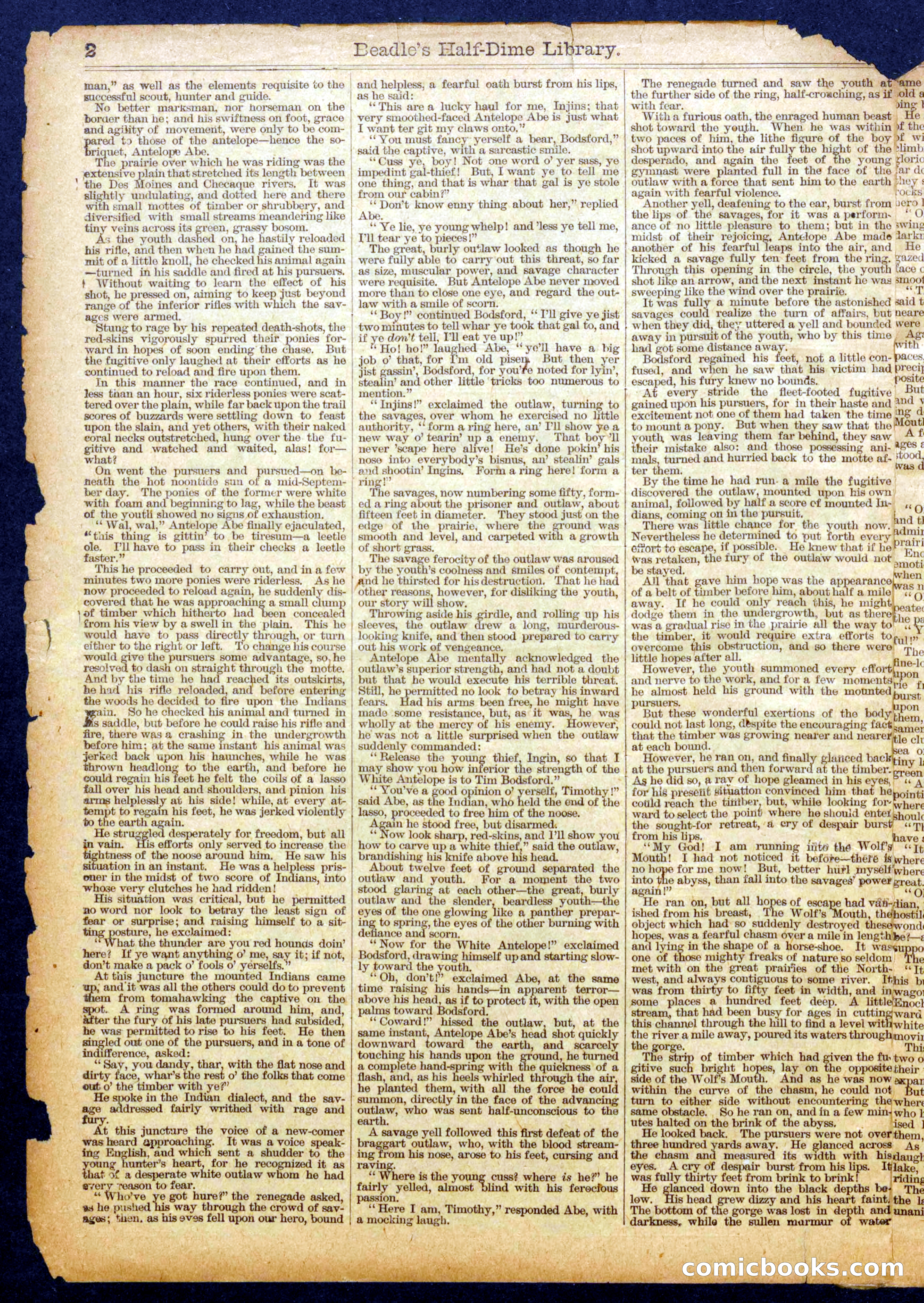 Beadle's Half Dime Library No. 1035 — page 2 of 16