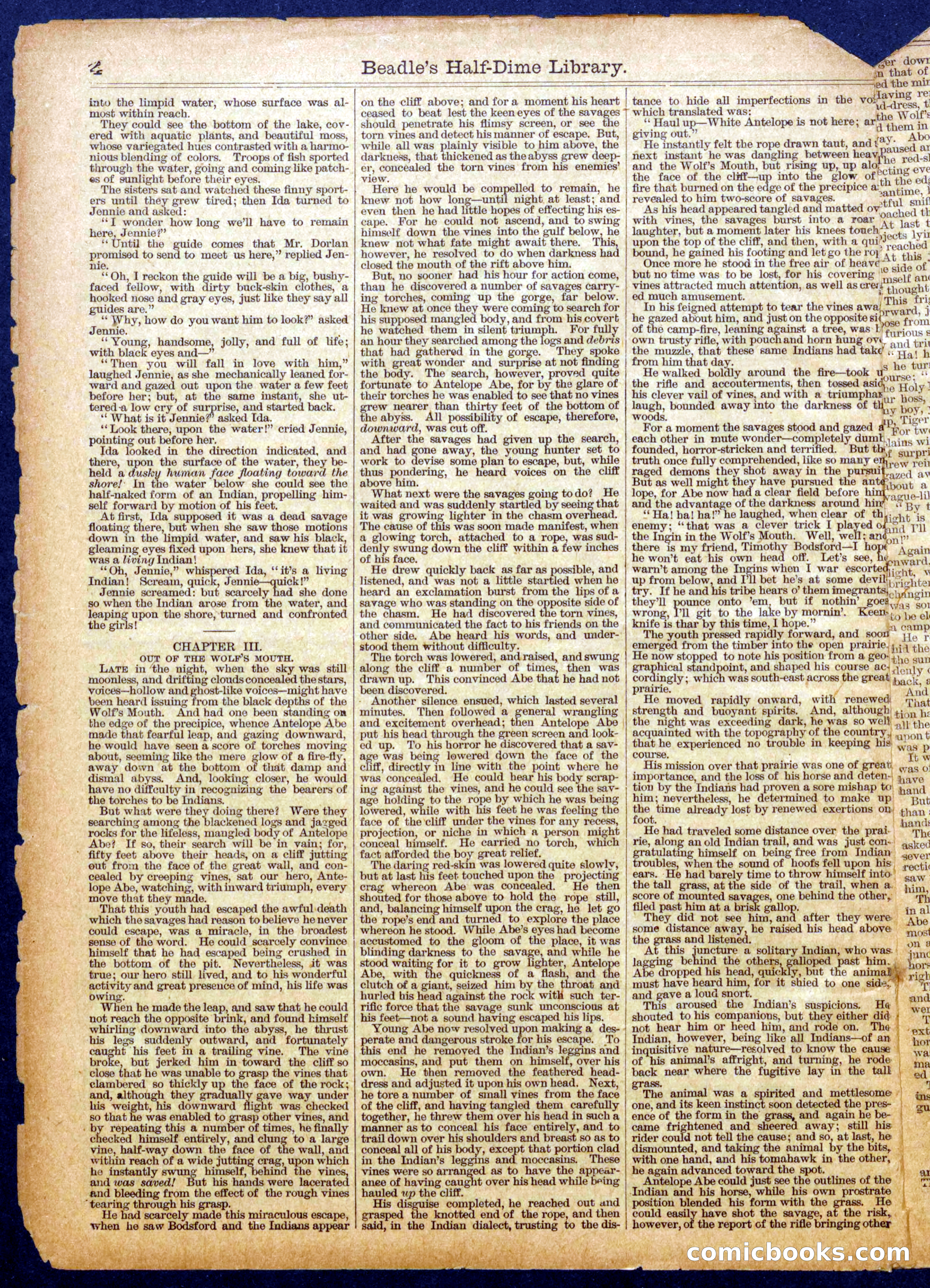 Beadle's Half Dime Library No. 1035 — page 4 of 16